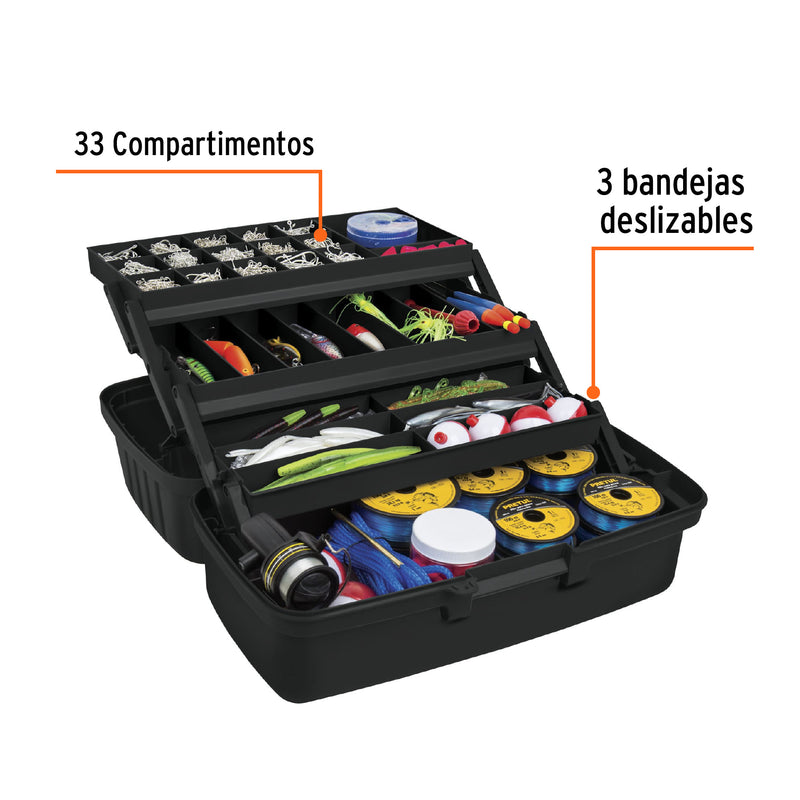 Caja para pesca, 16", naranja