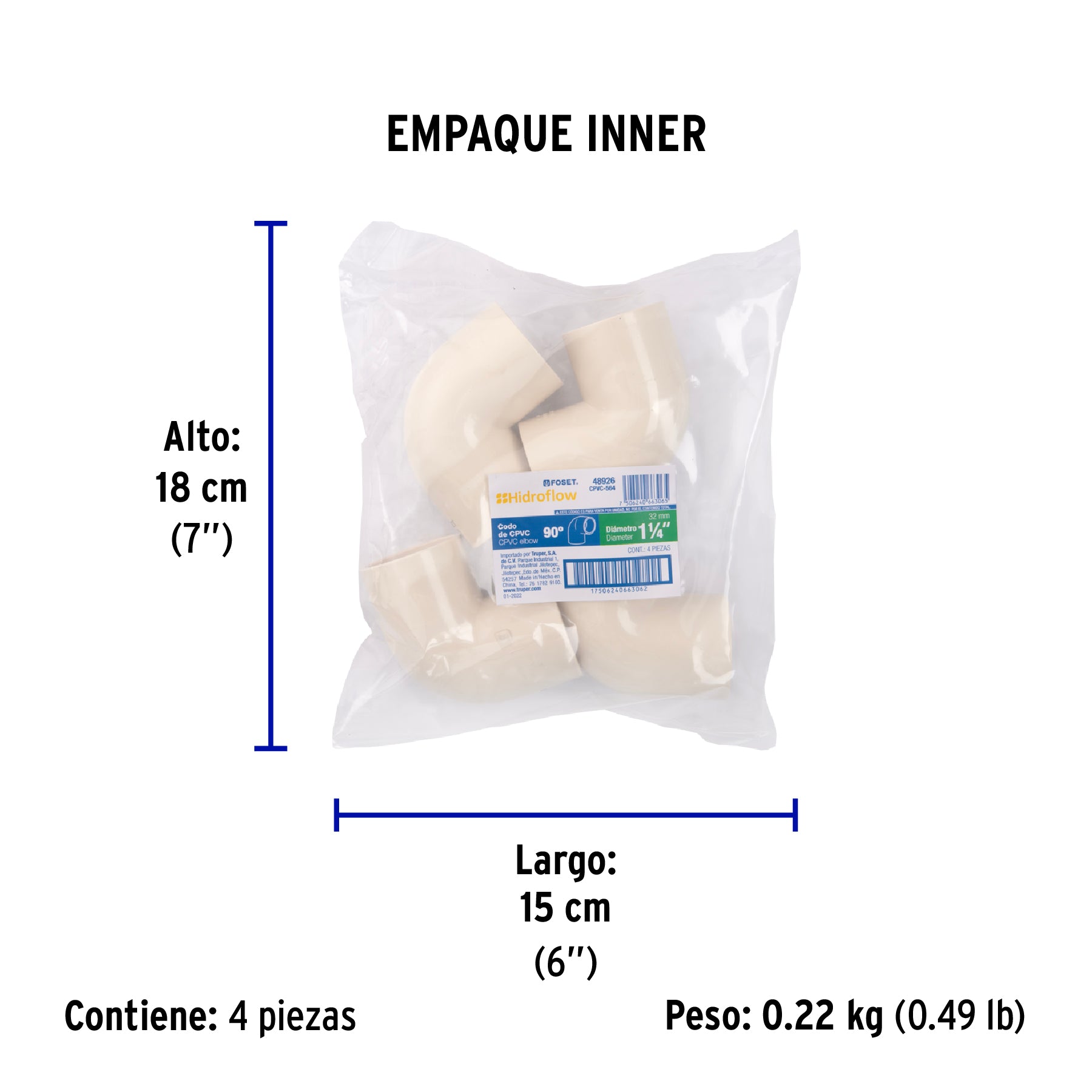 Codo 90° CPVC 1-1/4"