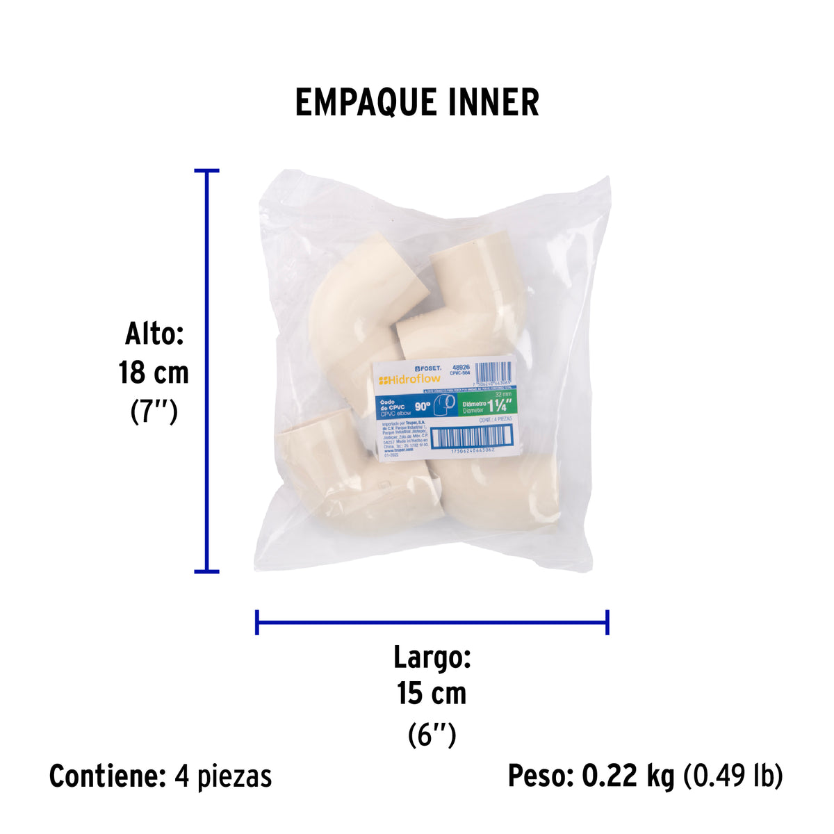 Codo 90° CPVC 1-1/4"