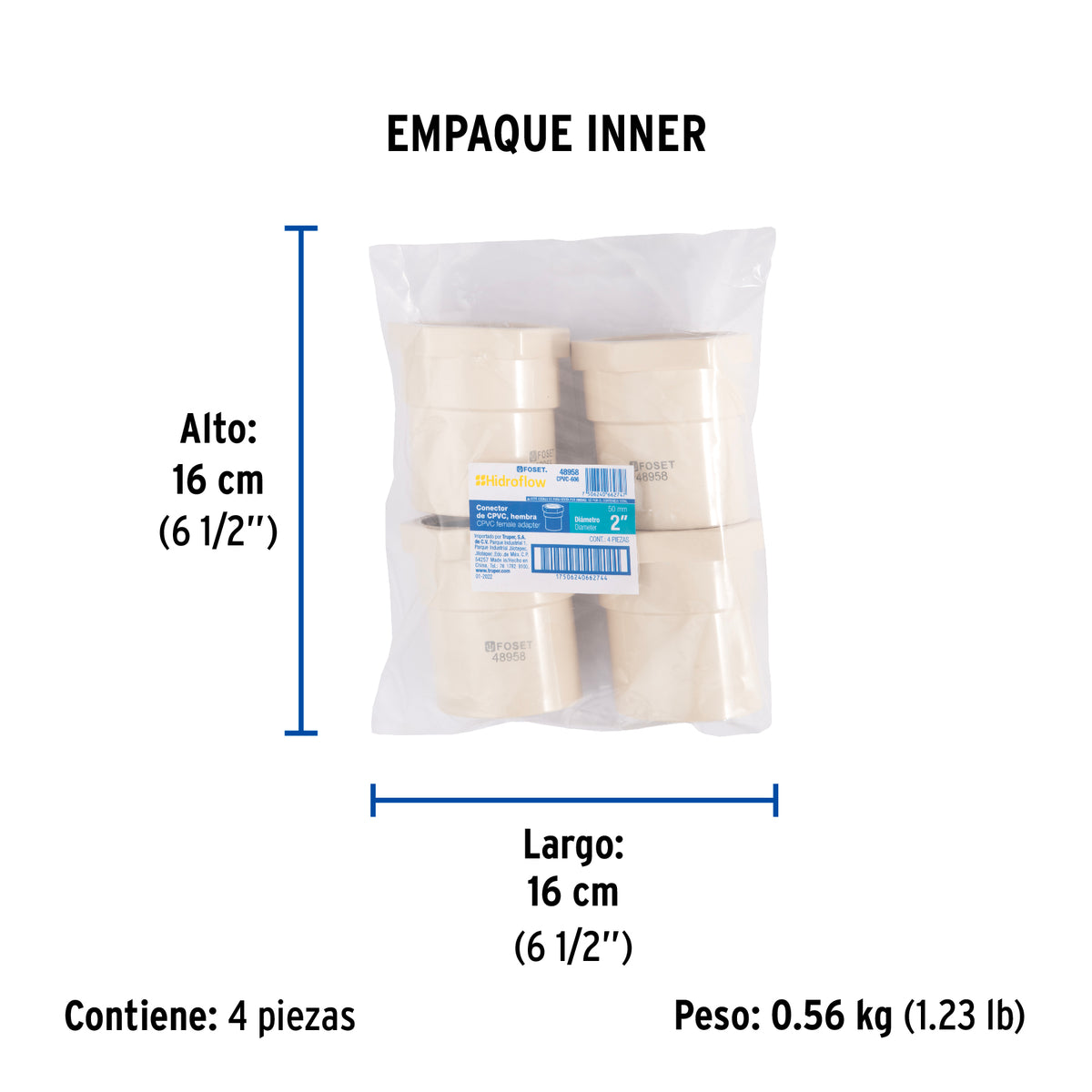 Conector hembra CPVC 2"