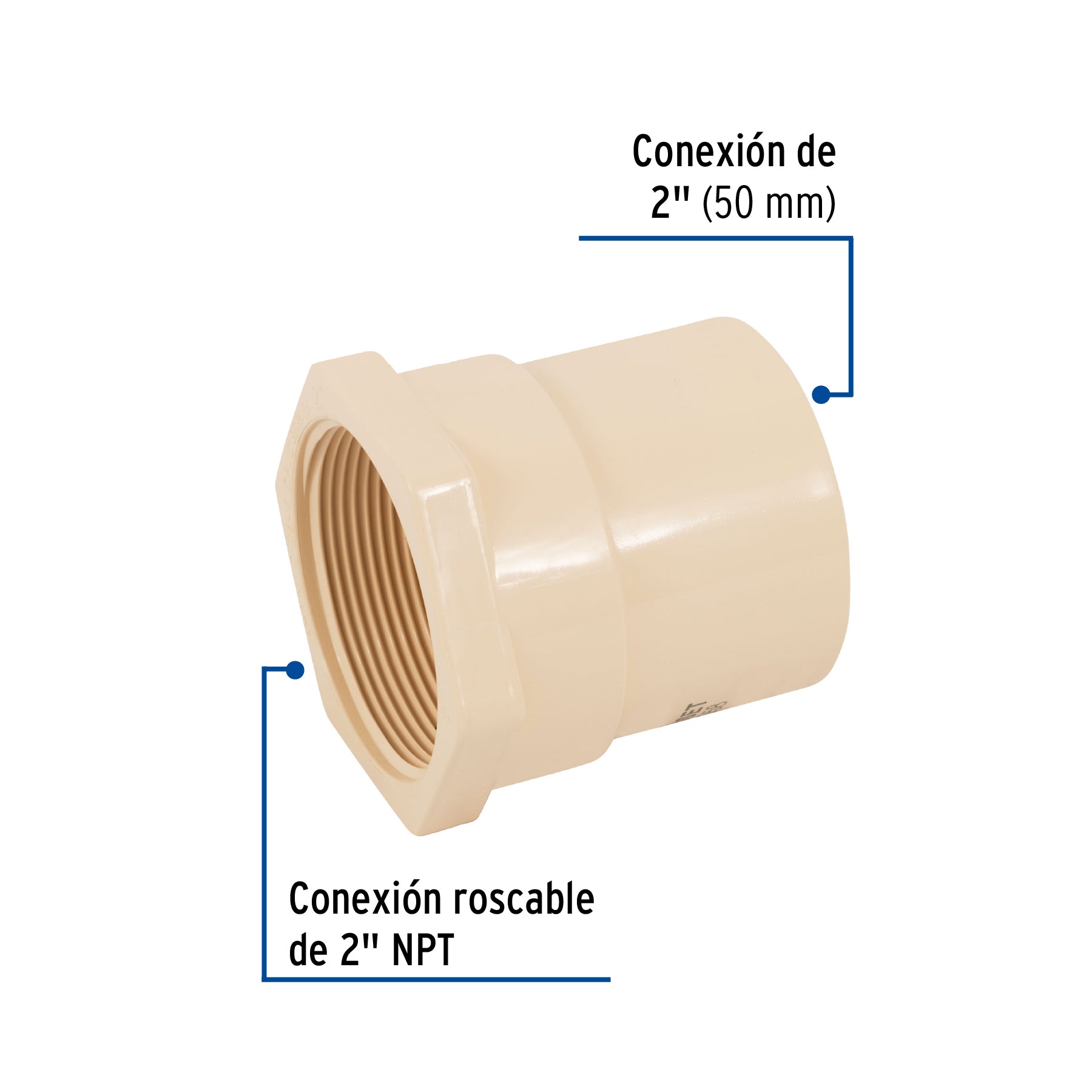 Conector hembra CPVC 2"