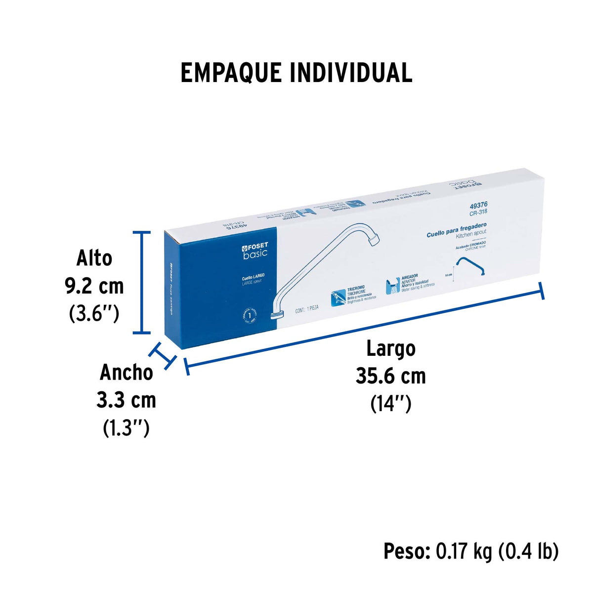 Cuello de repuesto standard para fregadero (f-318), basic