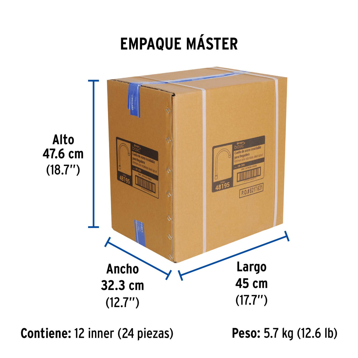 Repuesto de cuello alto para mezcladora de ABS