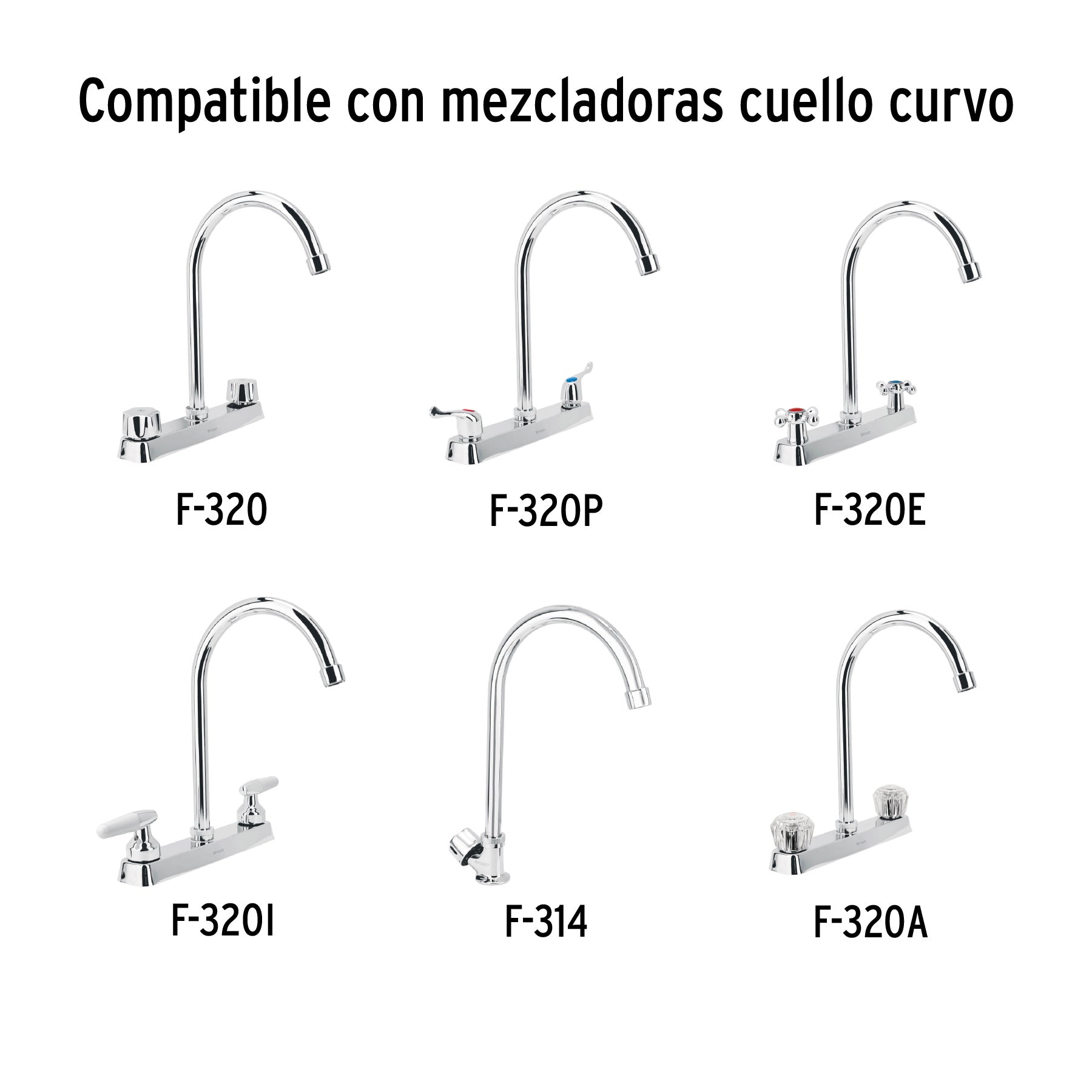 Cuello de repuesto para mezcladora de fregadero, Basic
