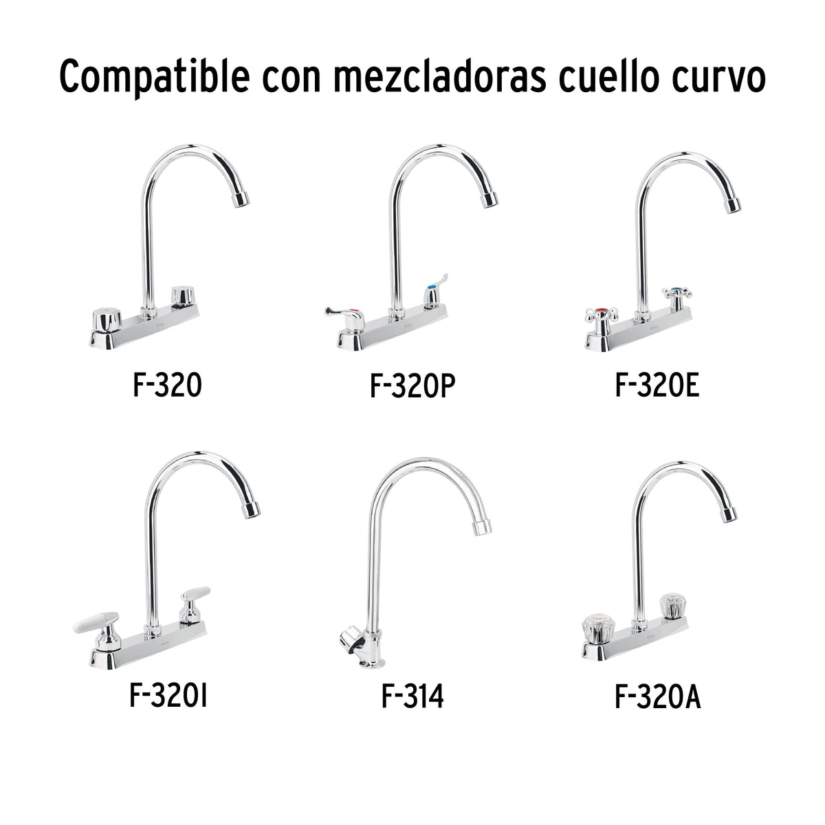 Cuello de repuesto para mezcladora de fregadero, Basic