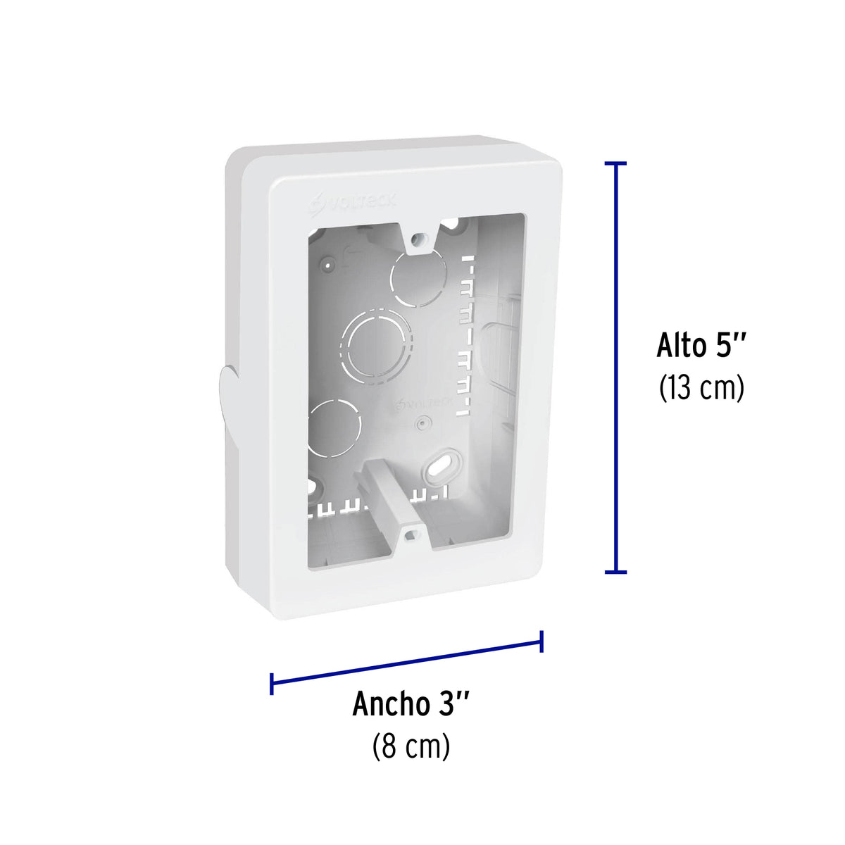 Contactos para canaleta 3' x 5', blanca, Volteck