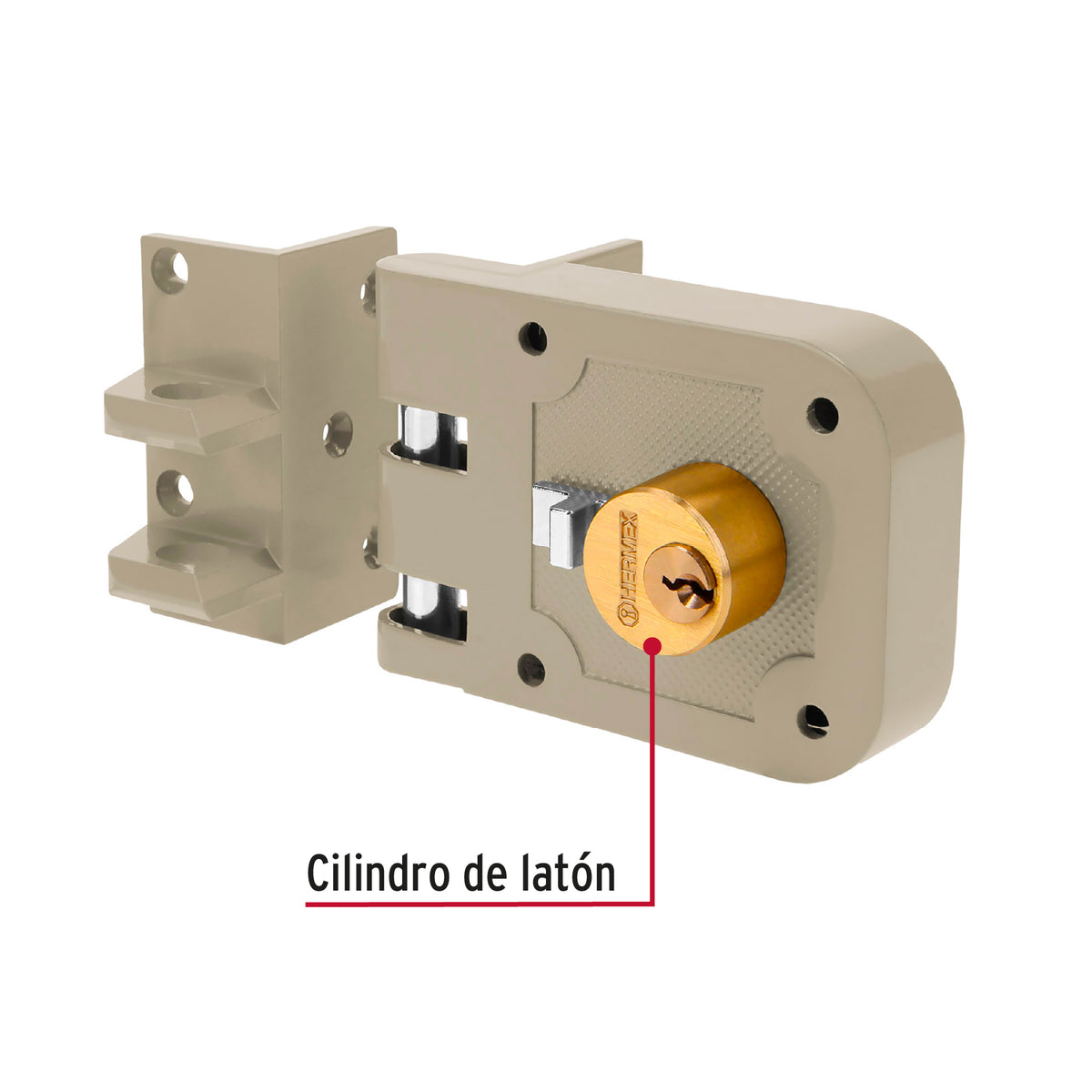 Cerradura sobreponer, puerta corrediza, clásica, izquierda