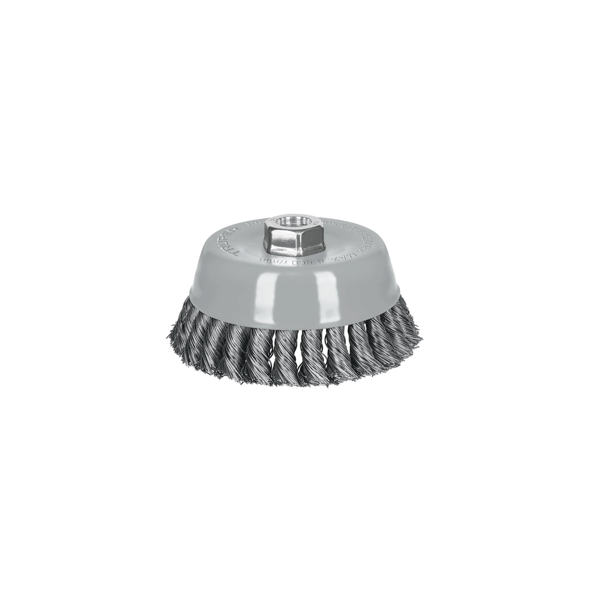Carda de copa, alambre trenzado grueso , 5', Multi rosca
