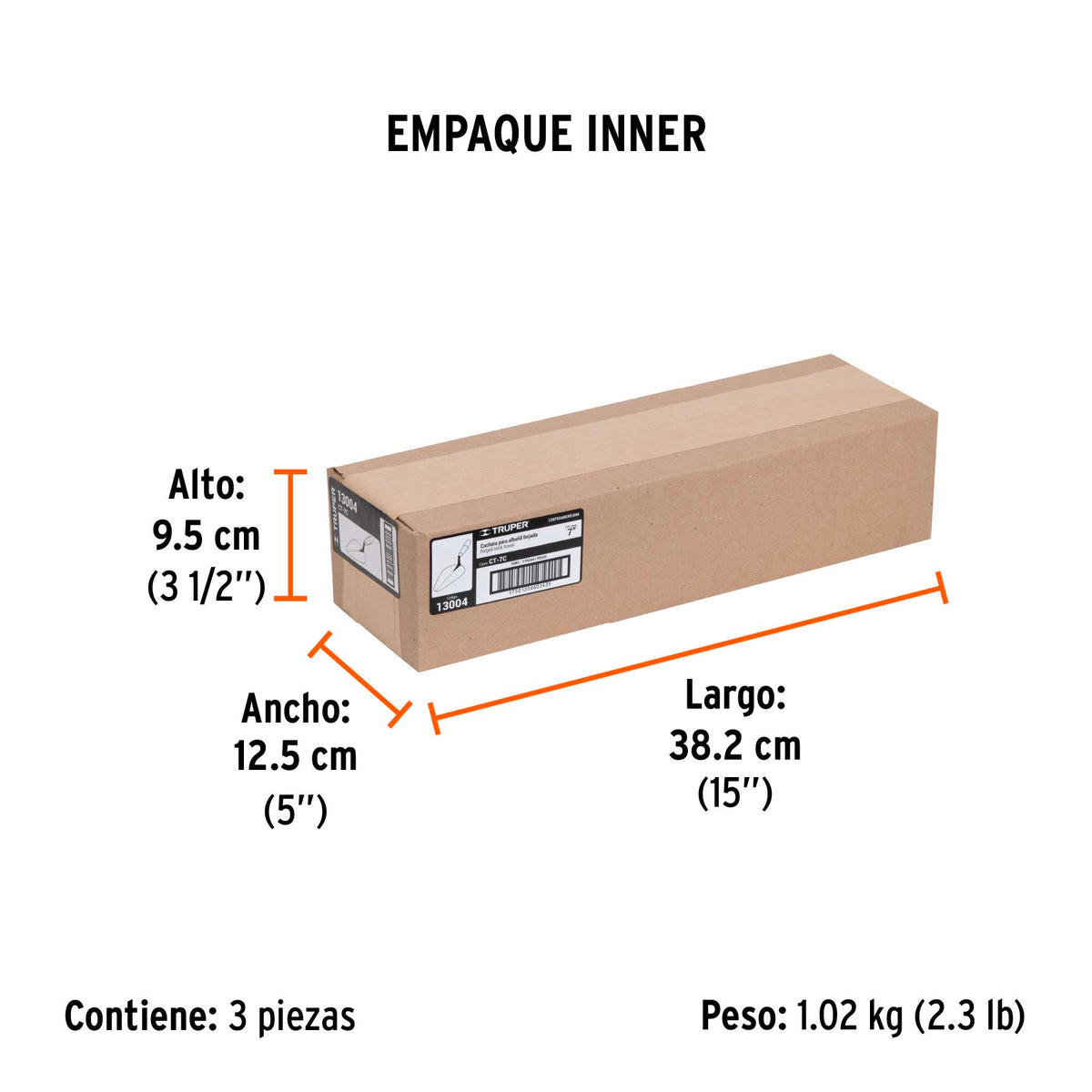 Cuchara para albañil, 7", centroamericana