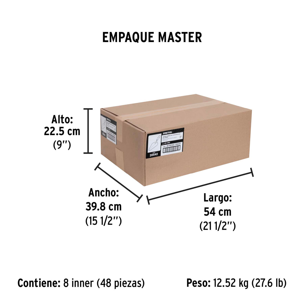 Cuchara para albañil, 7", Pretul, tipo centroamericana