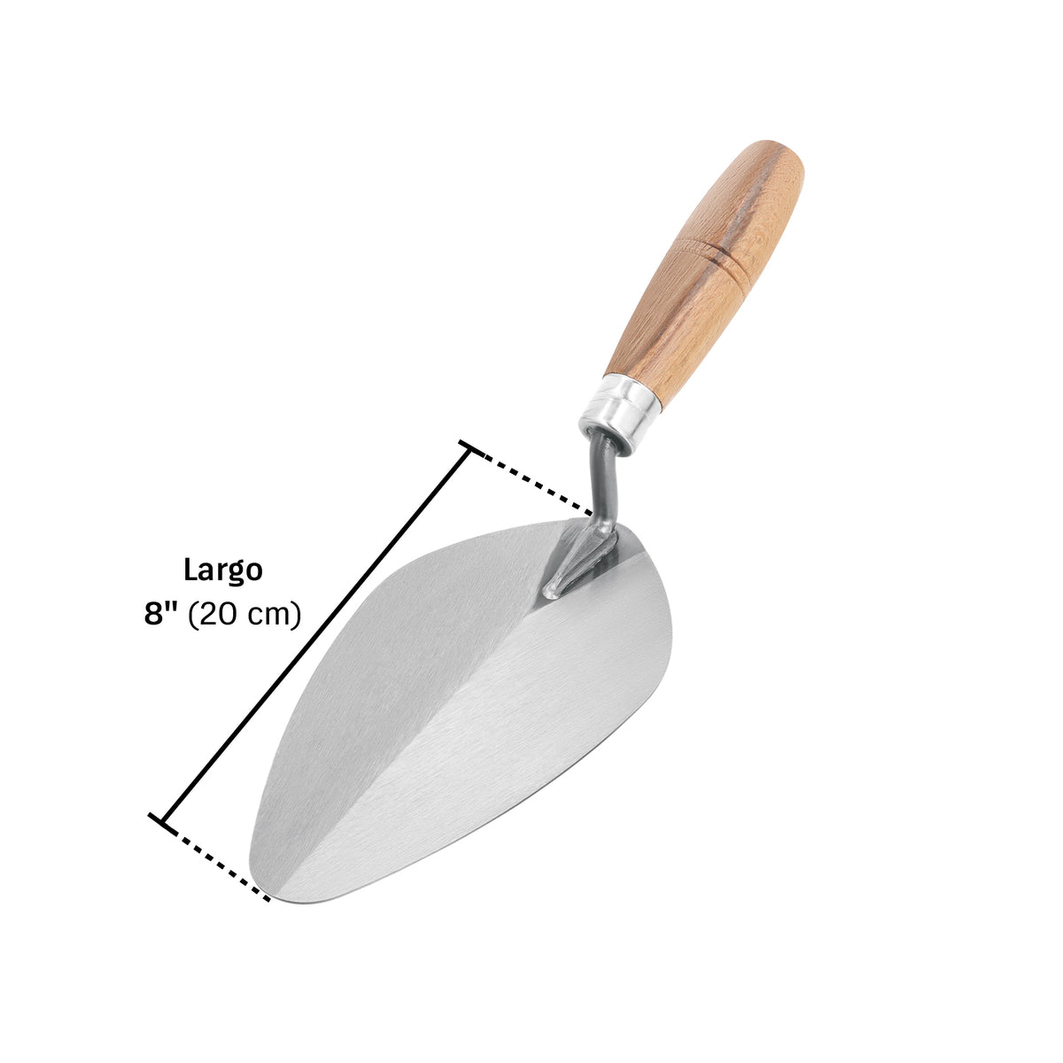Cuchara para albañil, 8", tipo mérida, pretul