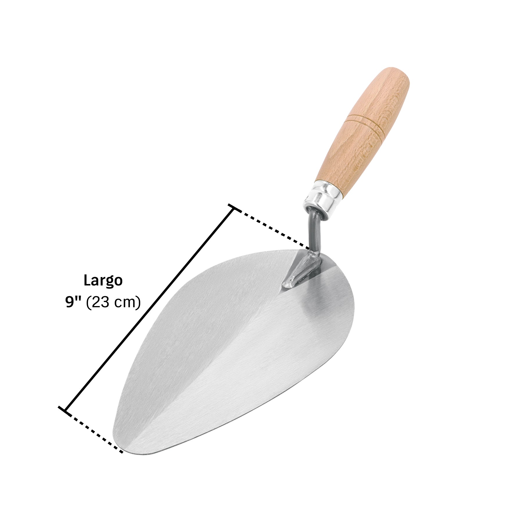 Cuchara para albañil, 9", tipo mérida, pretul