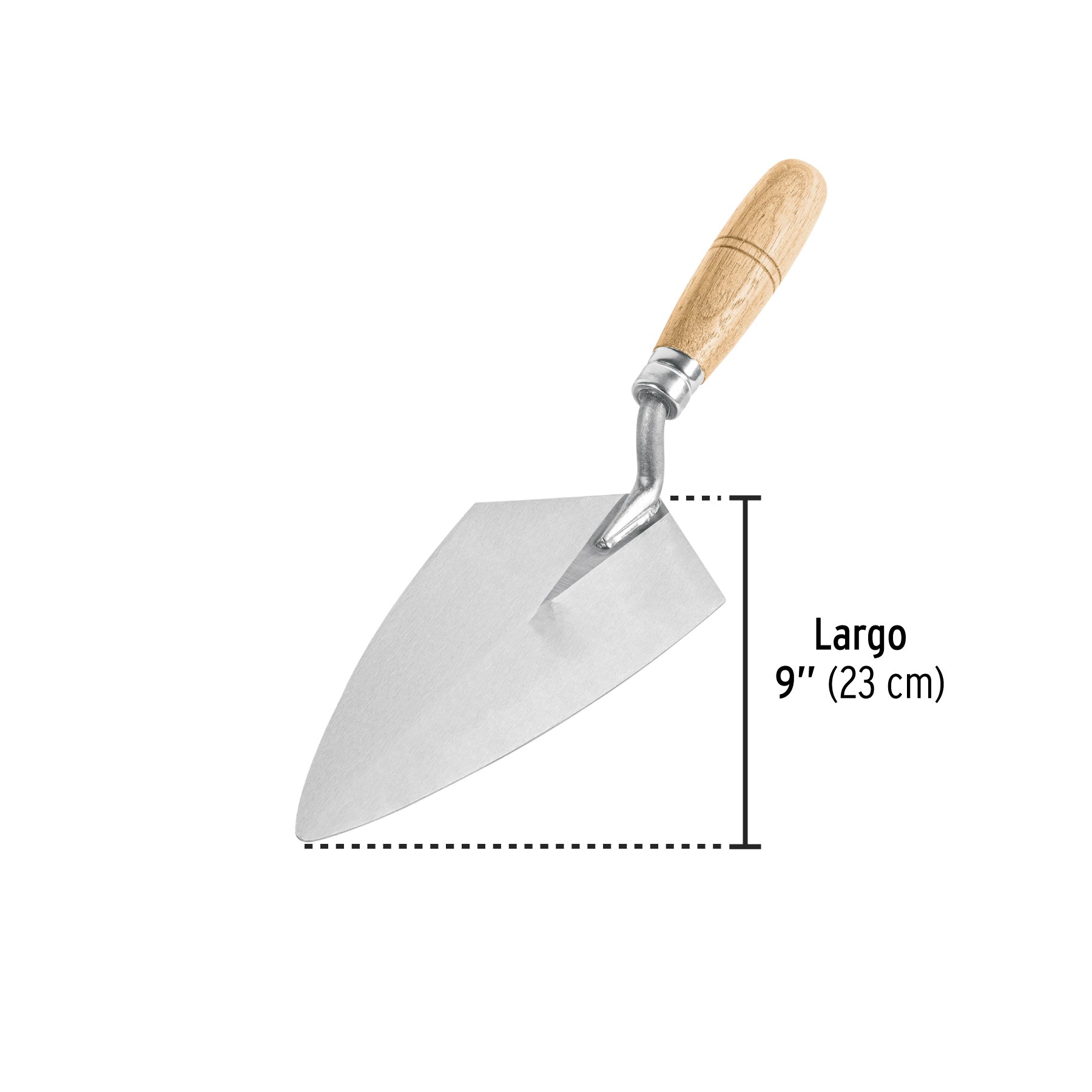 Cuchara para albañil, tipo filadelfia, 9" pretul