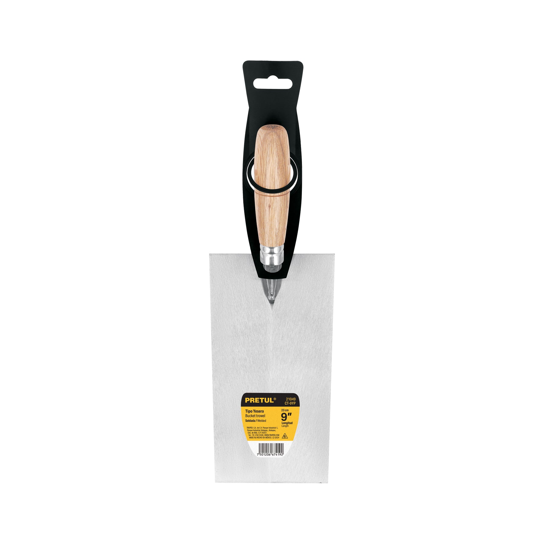 Cuchara para albañil, 9", yesera, Pretul