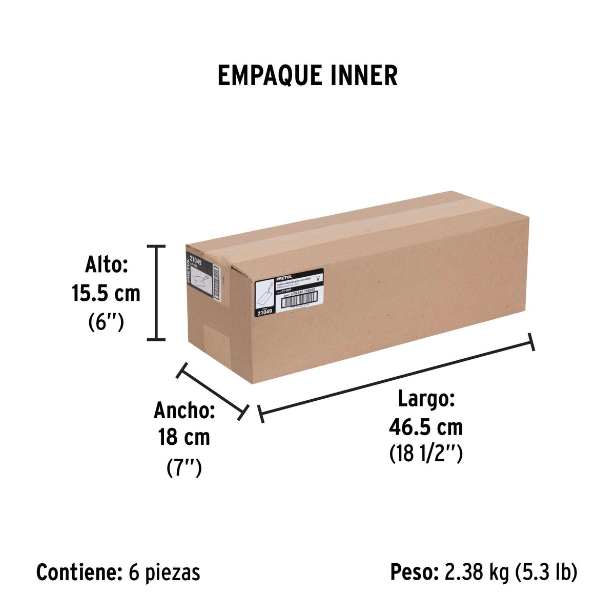 Cuchara para albañil, 9", yesera, Pretul