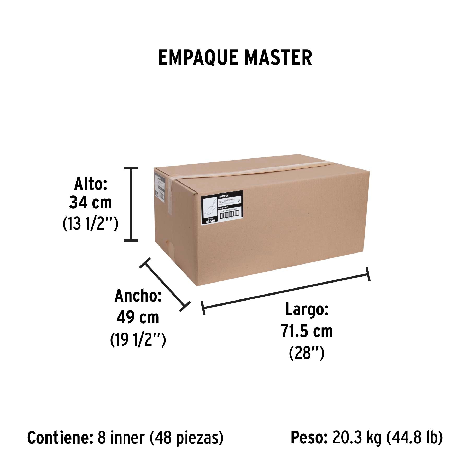 Cuchara para albañil, 9", yesera, Pretul