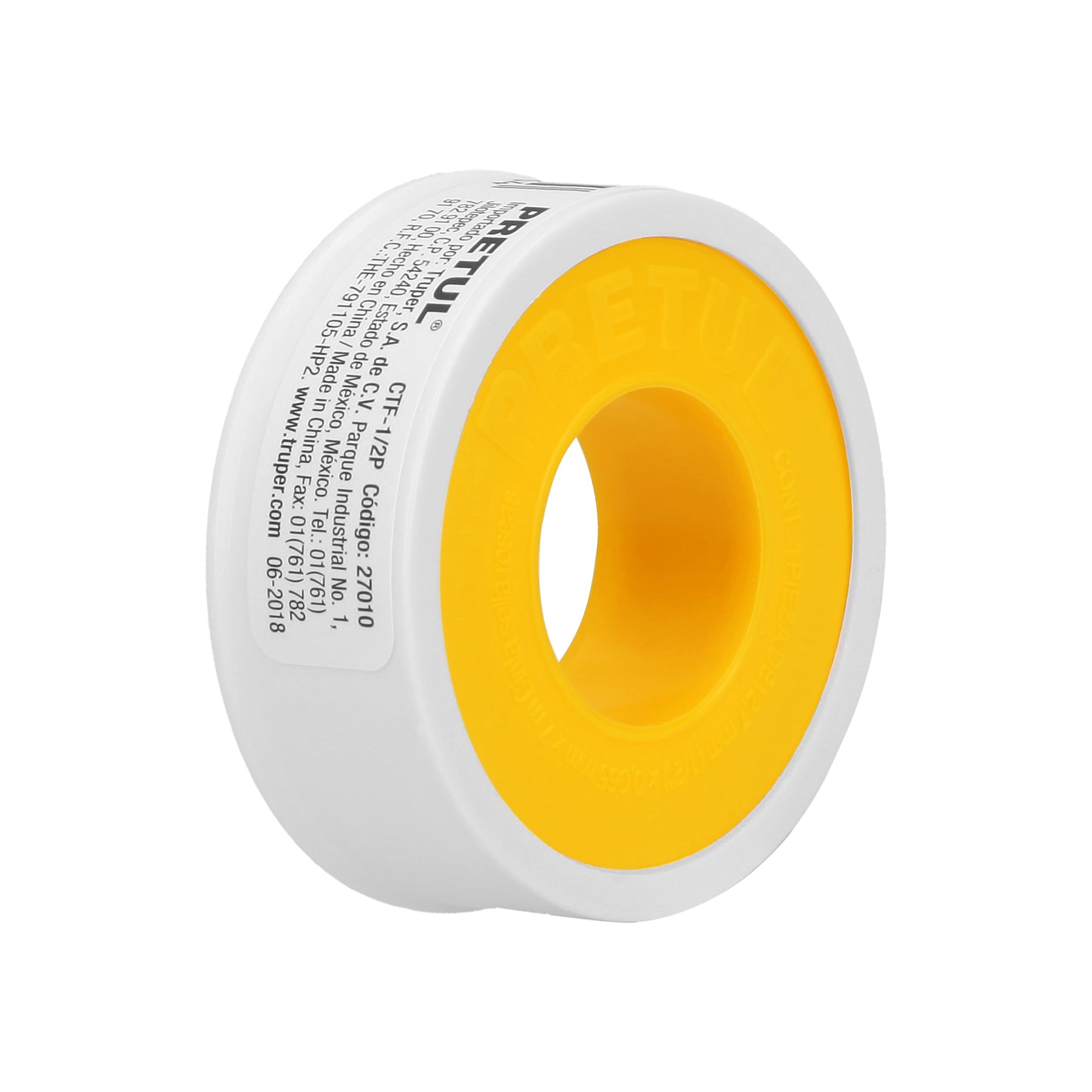 Cinta sella roscas, uso general, 7 m, 1/2", Pretul
