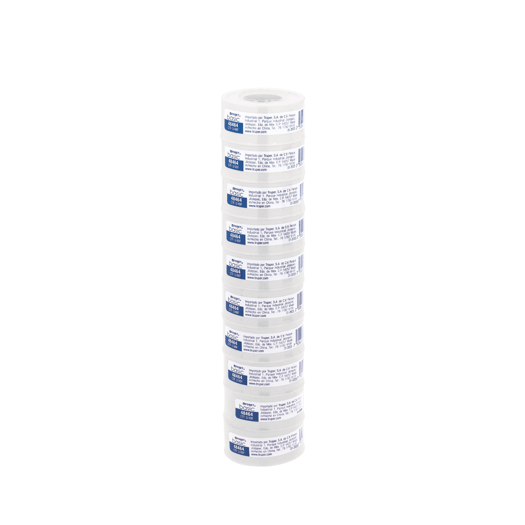 Cinta sella roscas 3/4' x 7 m, uso general, Foset Basic