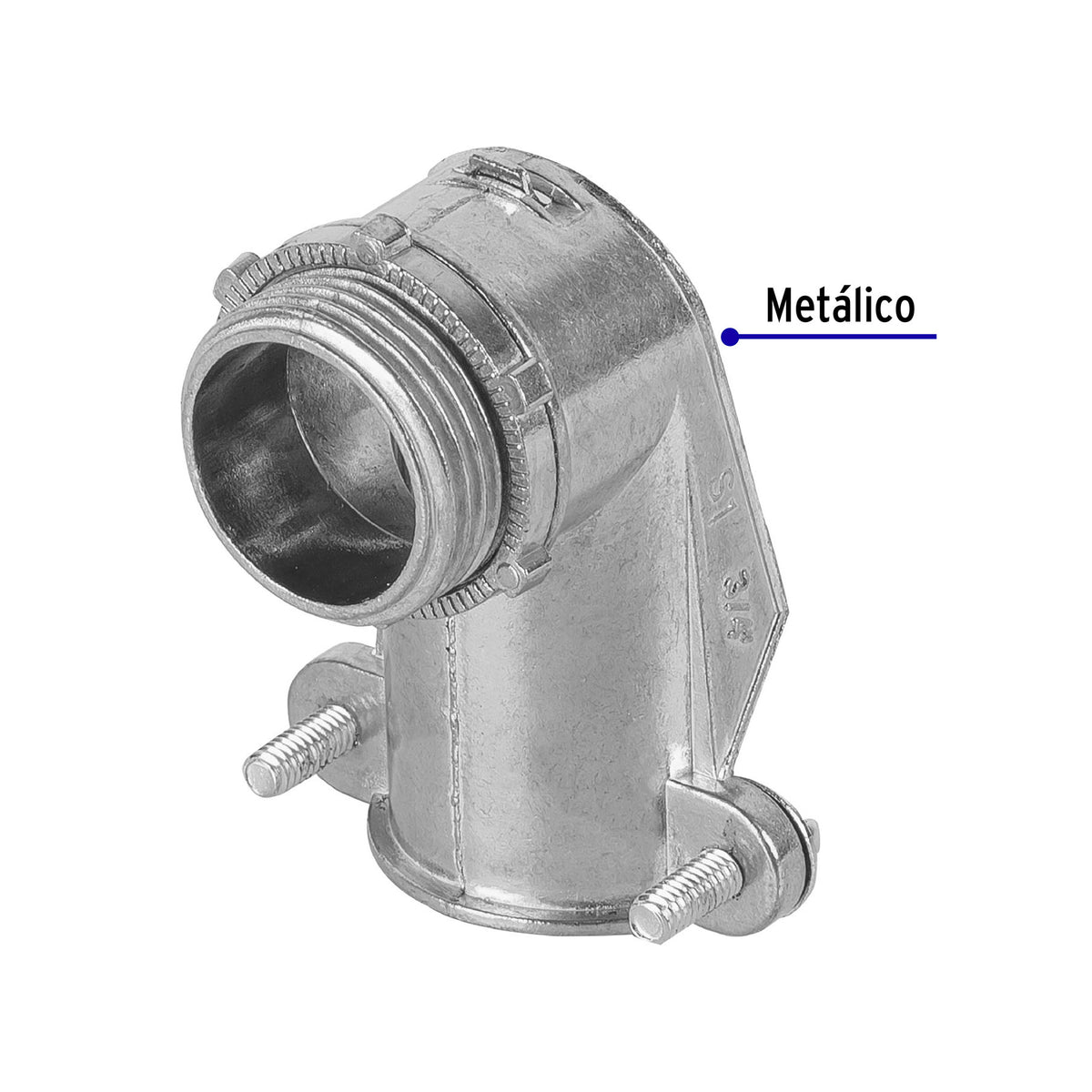 Conector tubo flexible 3/4" curvo, Volteck