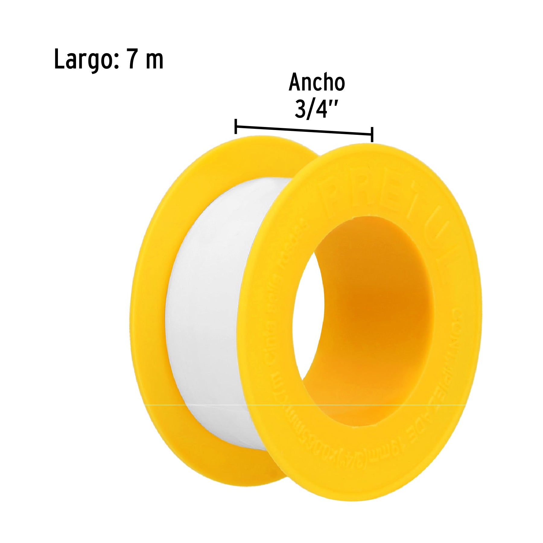 Cinta sella roscas, uso general, 7 m, 3/4", Pretul