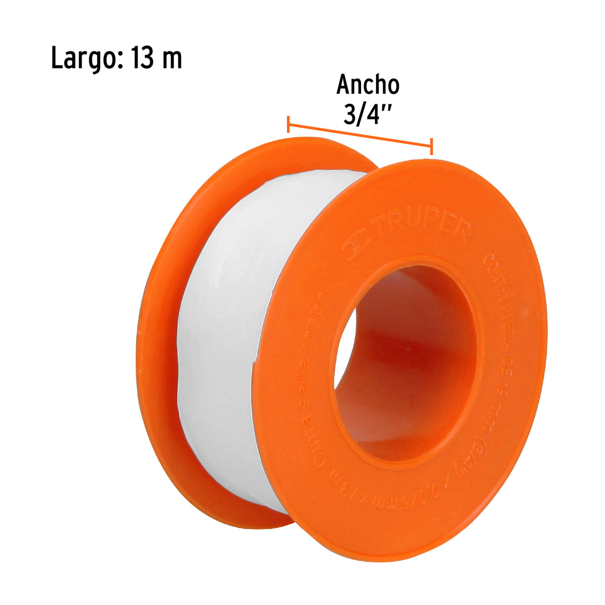 Cinta sella roscas, uso general, 13 m, 3/4"