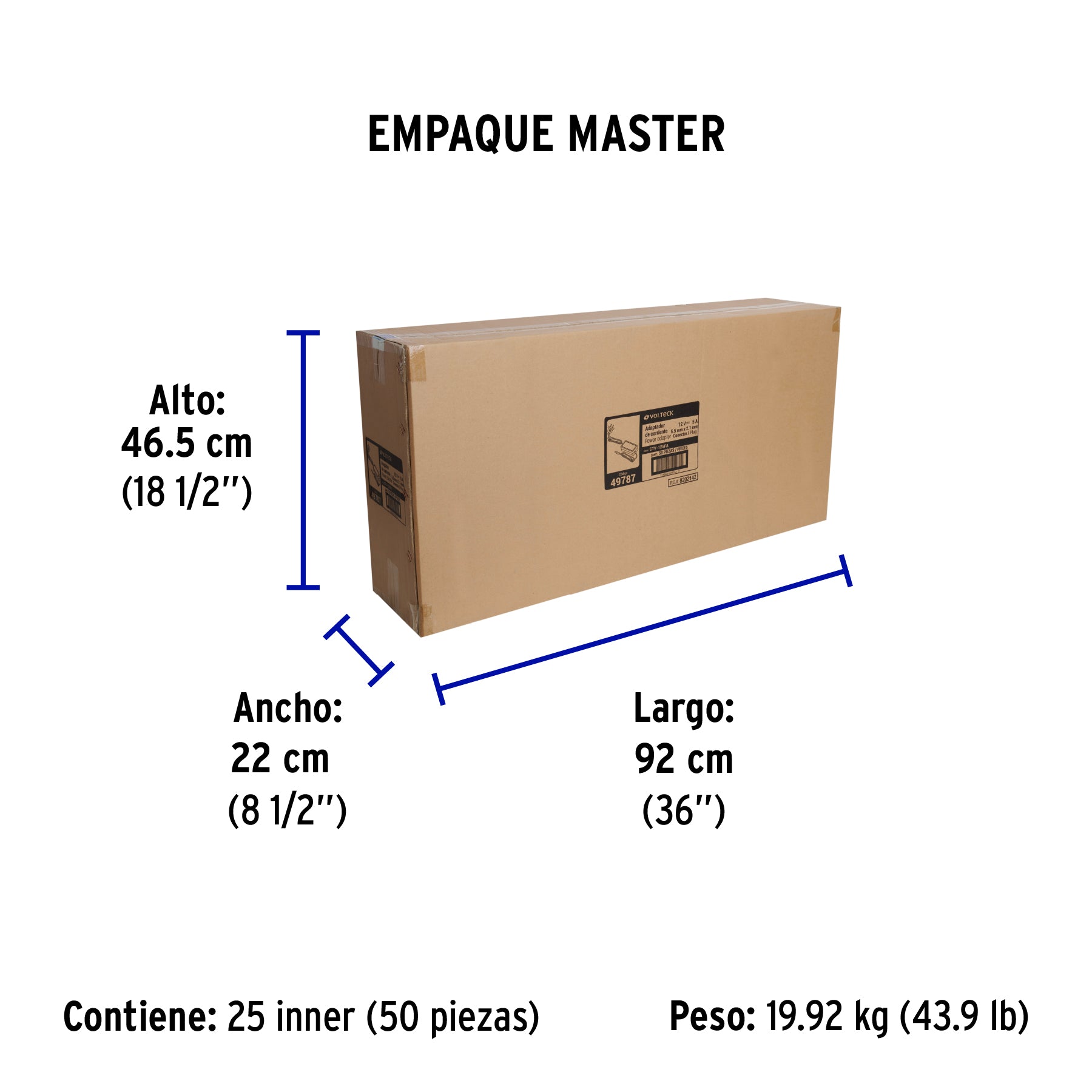 Fuente de Alimentación 12V 5A para CCTV, Volteck
