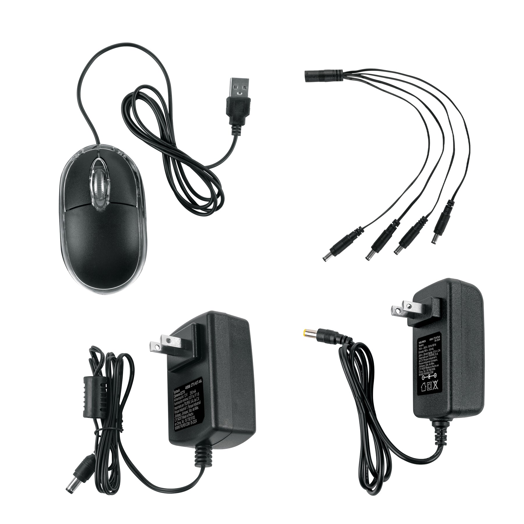 Kit video vigilancia, 4 canales, 4 cámaras, 5MP, Disco 1TB