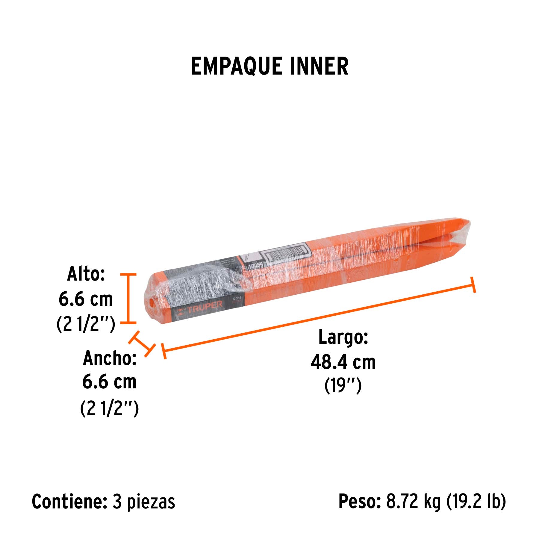 Cuña para concreto, 1-1/4"