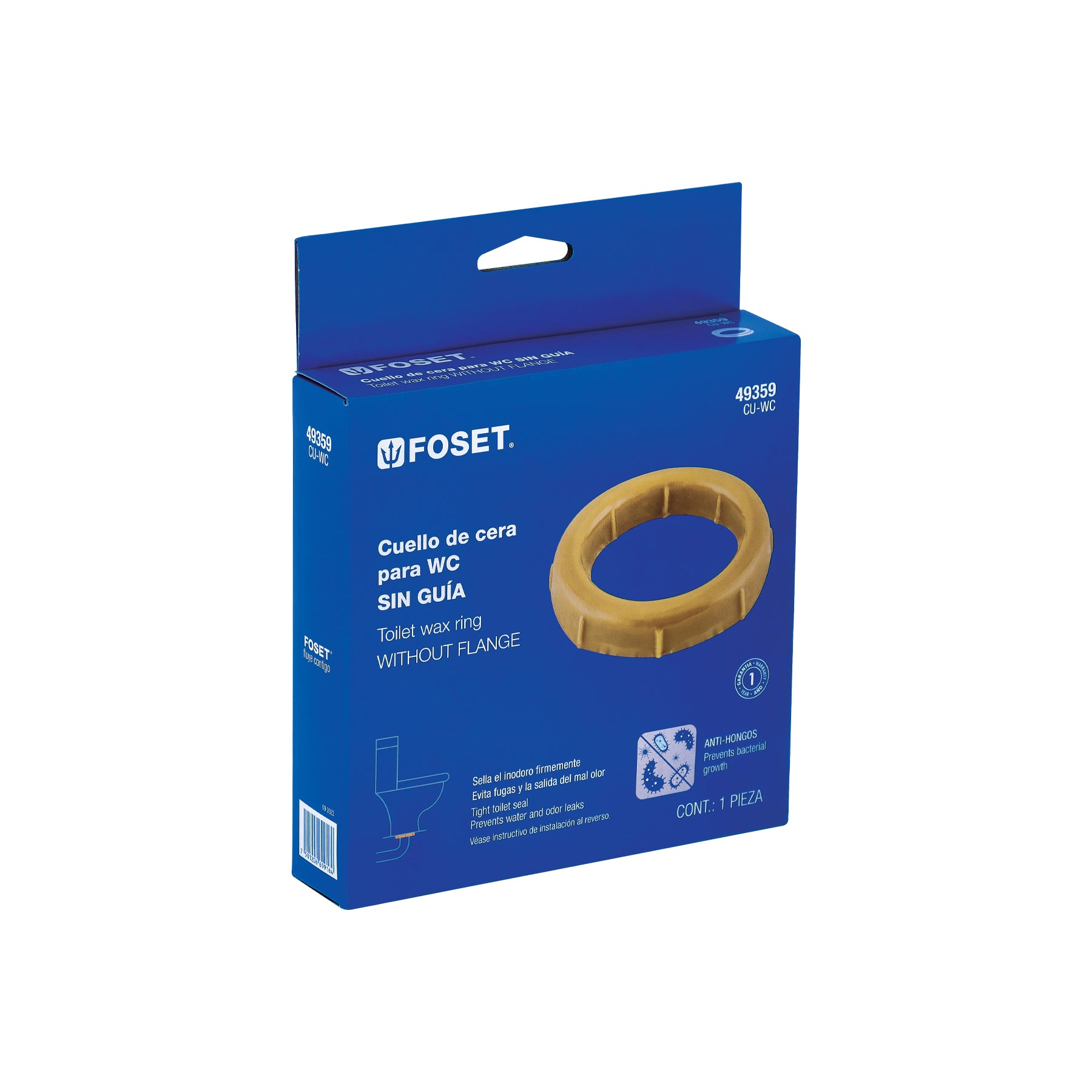 Cuello de cera sin guía para WC, 150 g