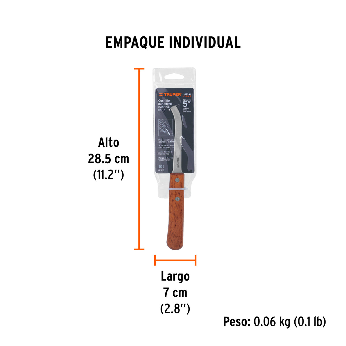 Cuchillo bananero 5', Truper