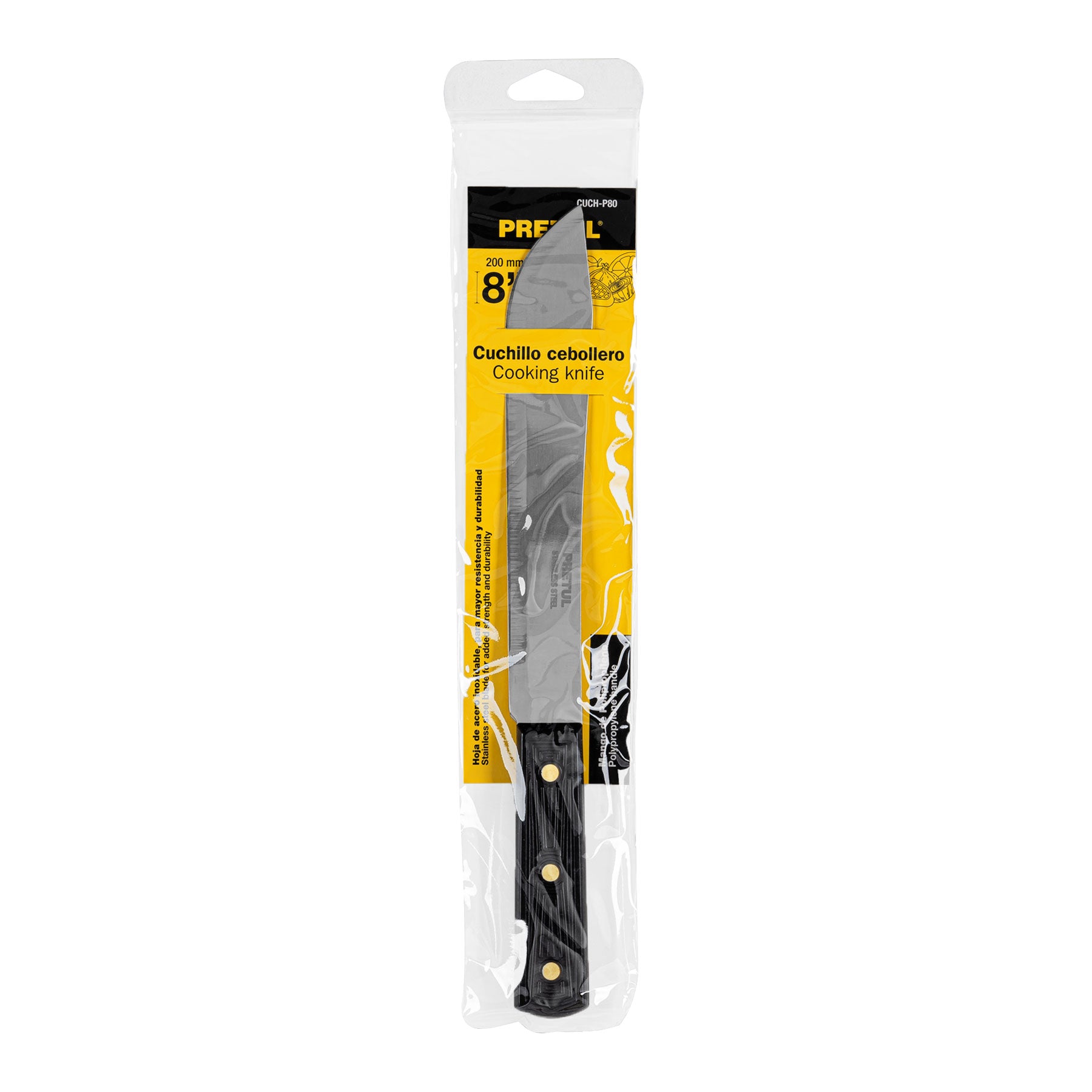 Cuchillo cebollero, mango plástico, 8"