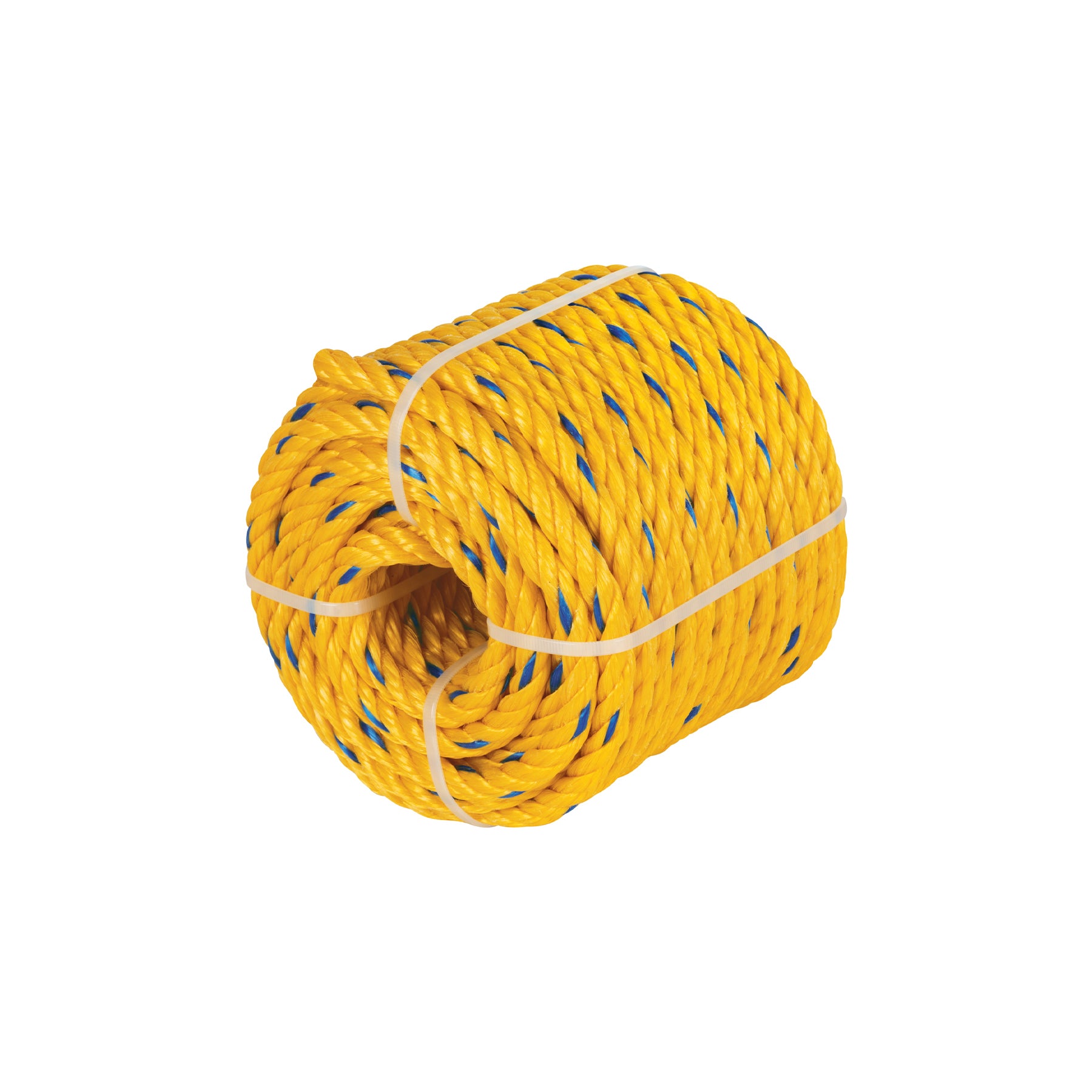 Metro cuerda amarilla de polipropileno 19mm, rollo 7m
