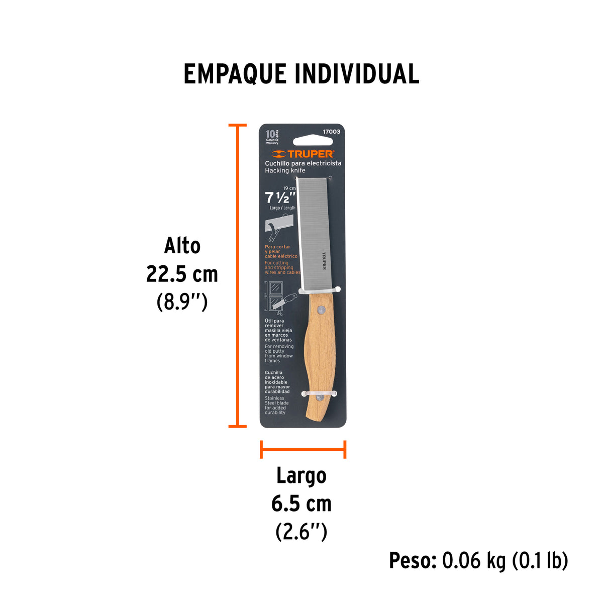 Cuchillo para electricista, 6"