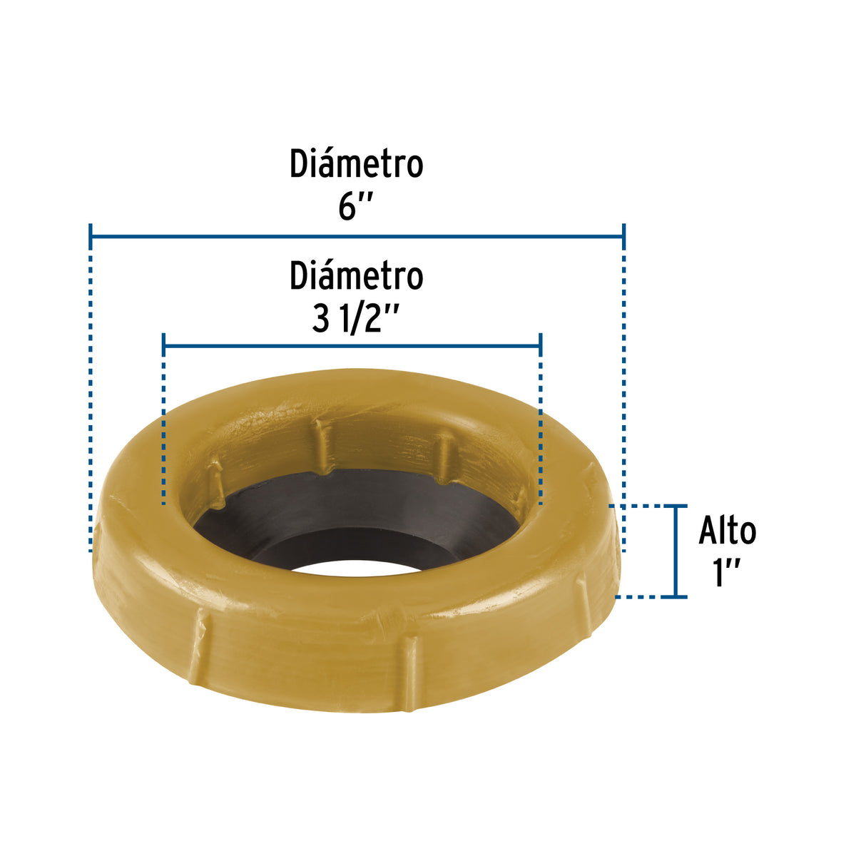 Cuello de cera con guía para WC, robusto, 250 g