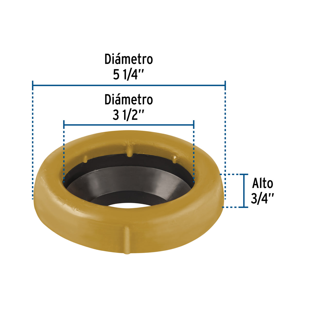 Cuello de cera con guía para WC, 170 g