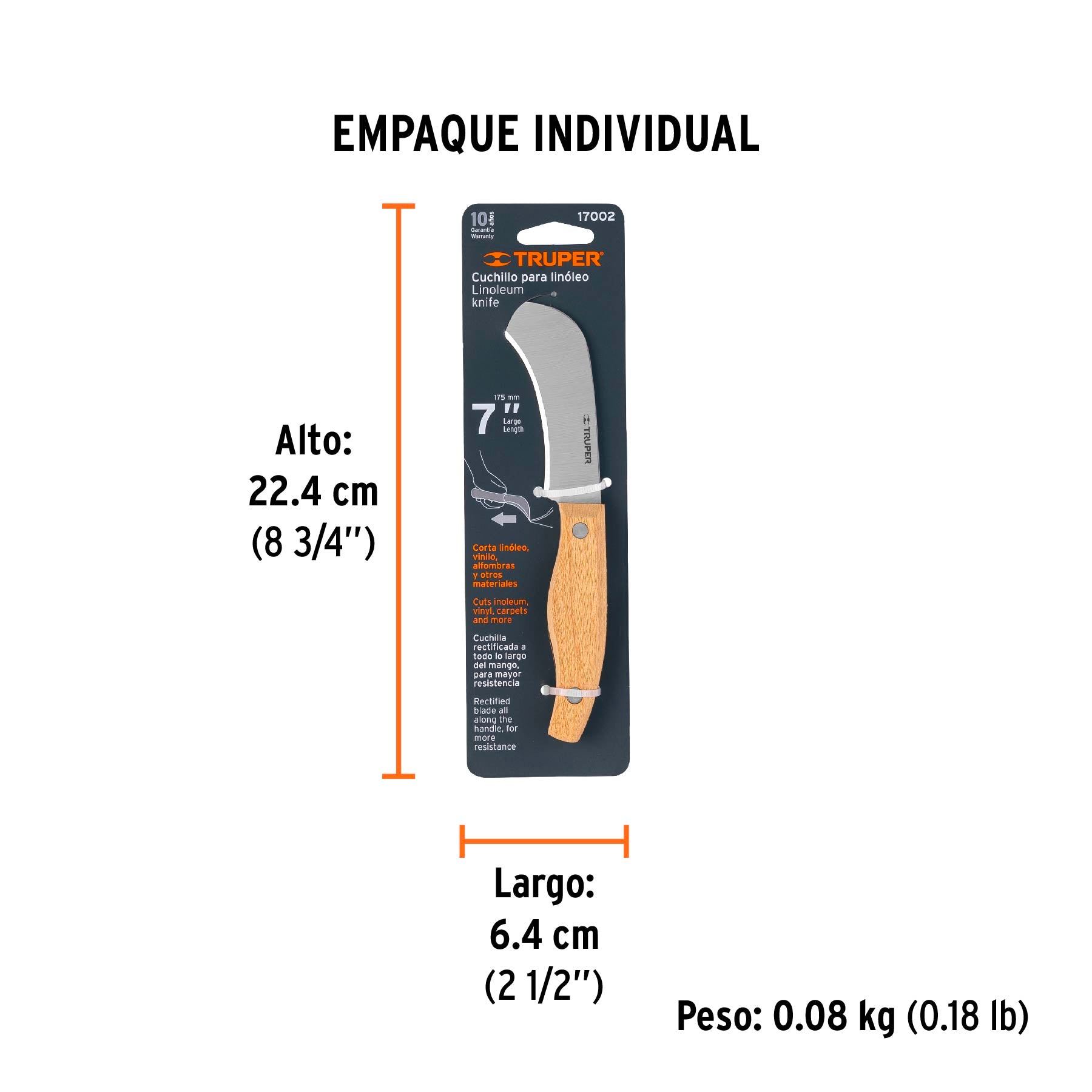 Cuchillo para linóleo, 6"