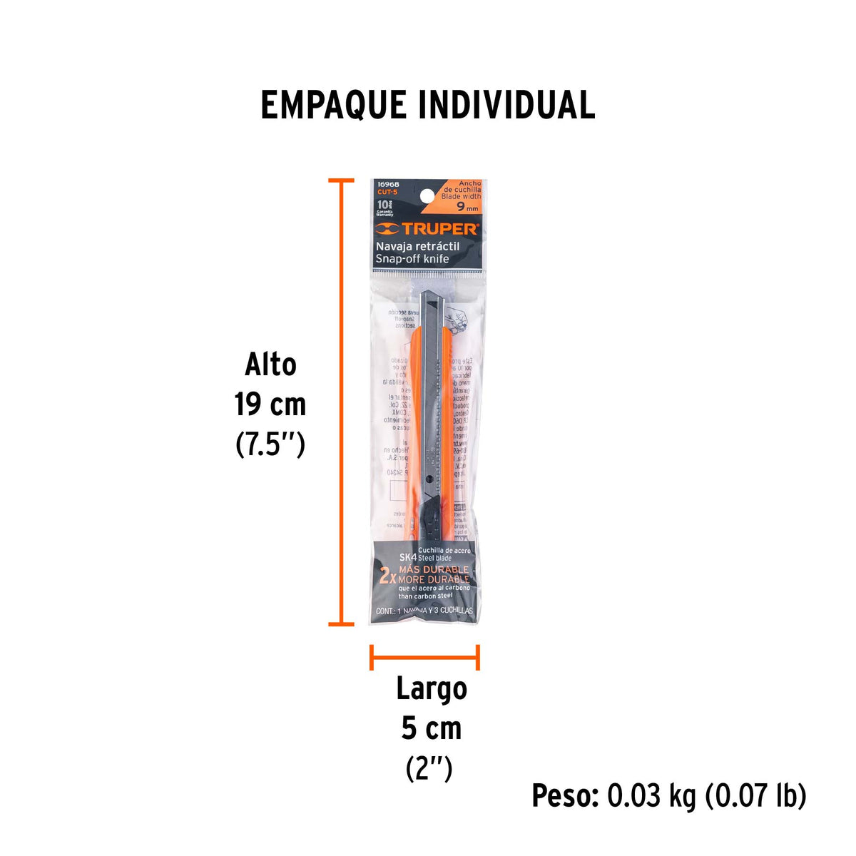 Cutter plástico 9 mm