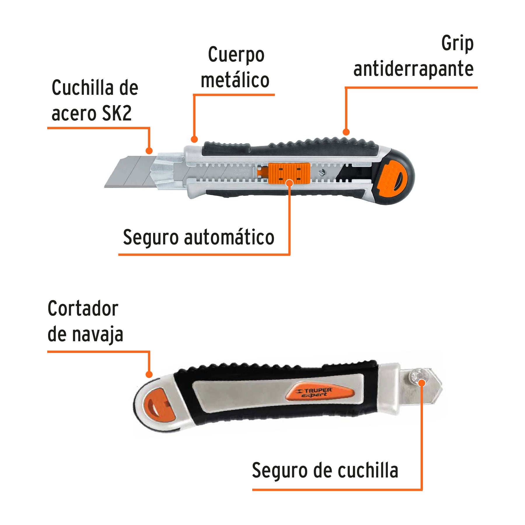 Cutter cuchilla de 25 mm, reforzado