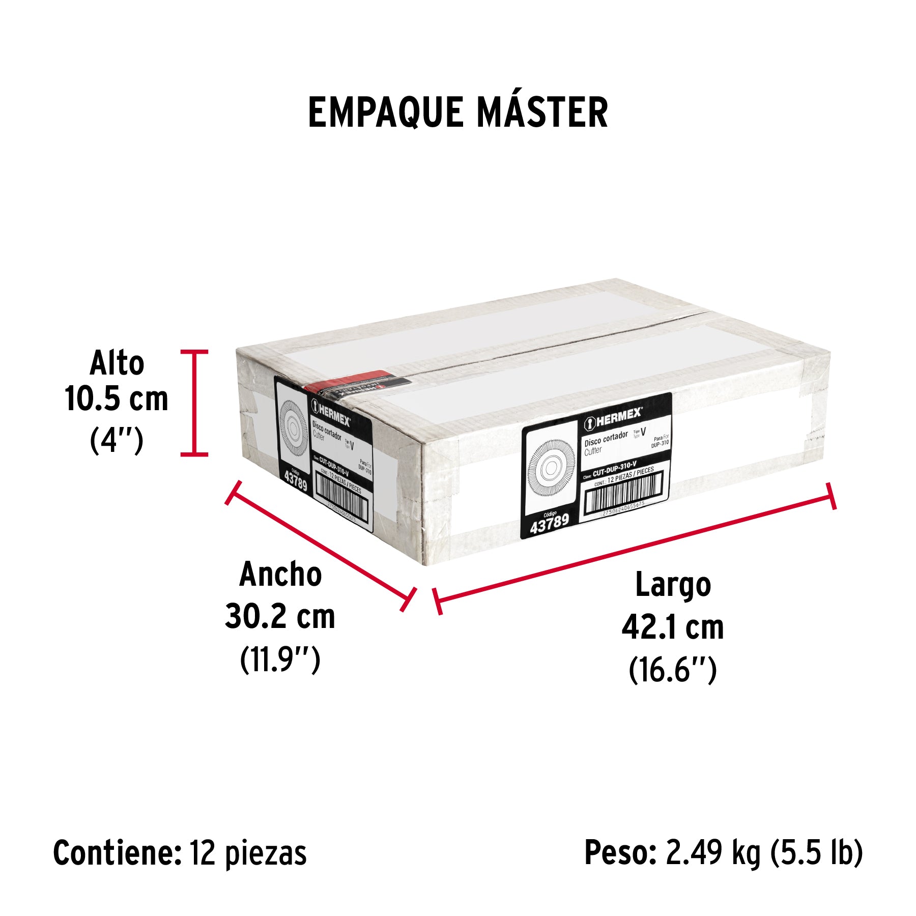 Disco cortador para DUP-310, V