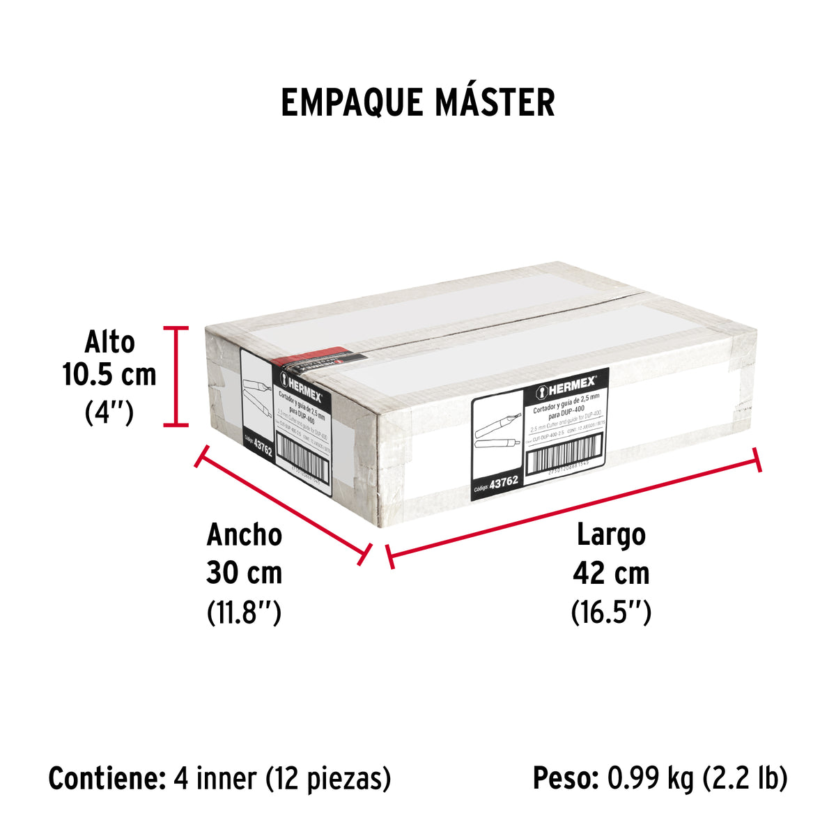 Cortador y guia para DUP-4002.5 mm