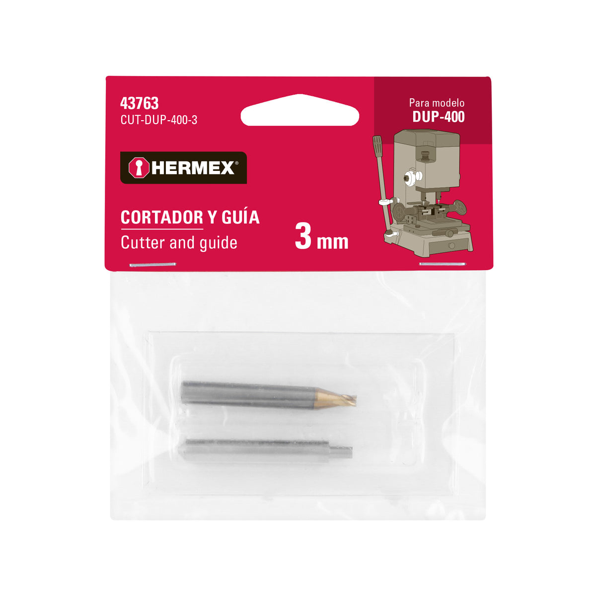 Cortador y guia para DUP-400 3 mm