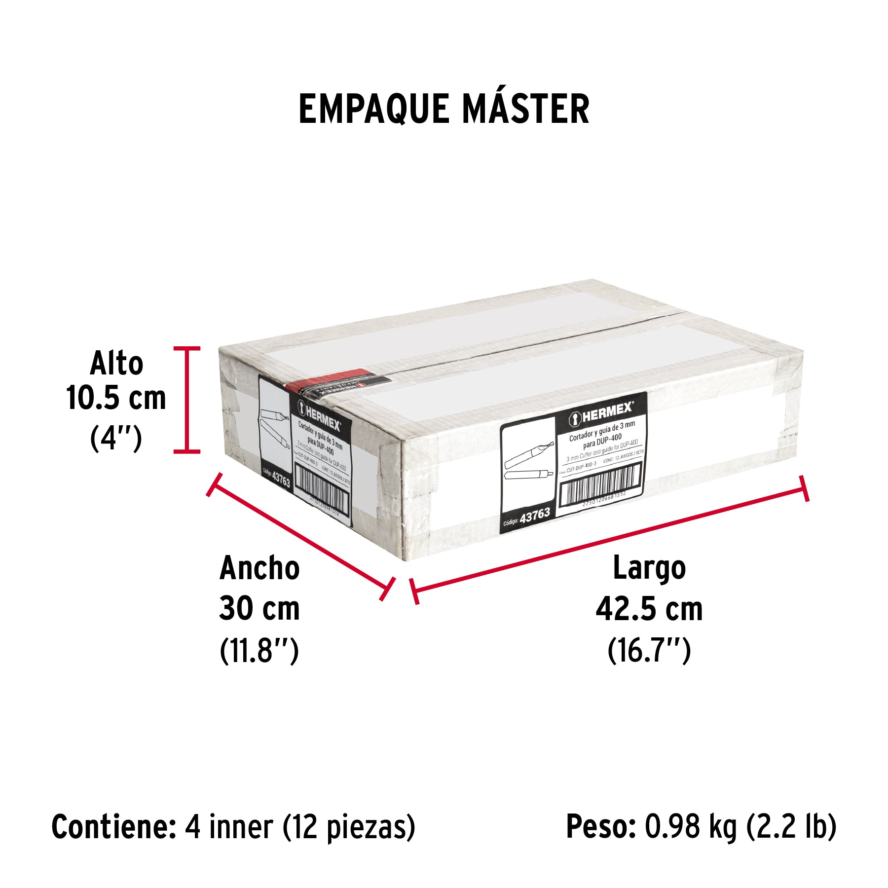 Cortador y guia para DUP-400 3 mm