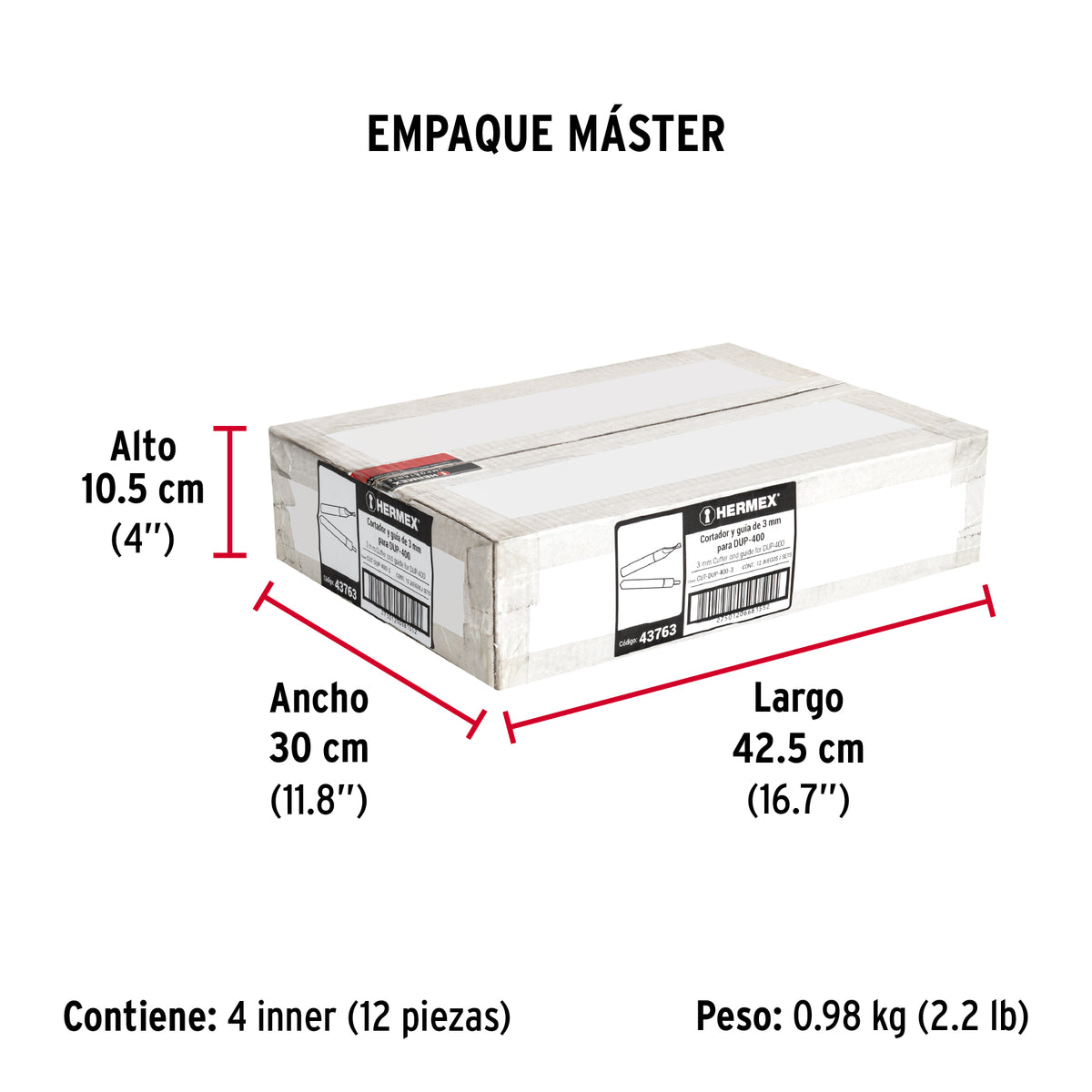 Cortador y guia para DUP-400 3 mm