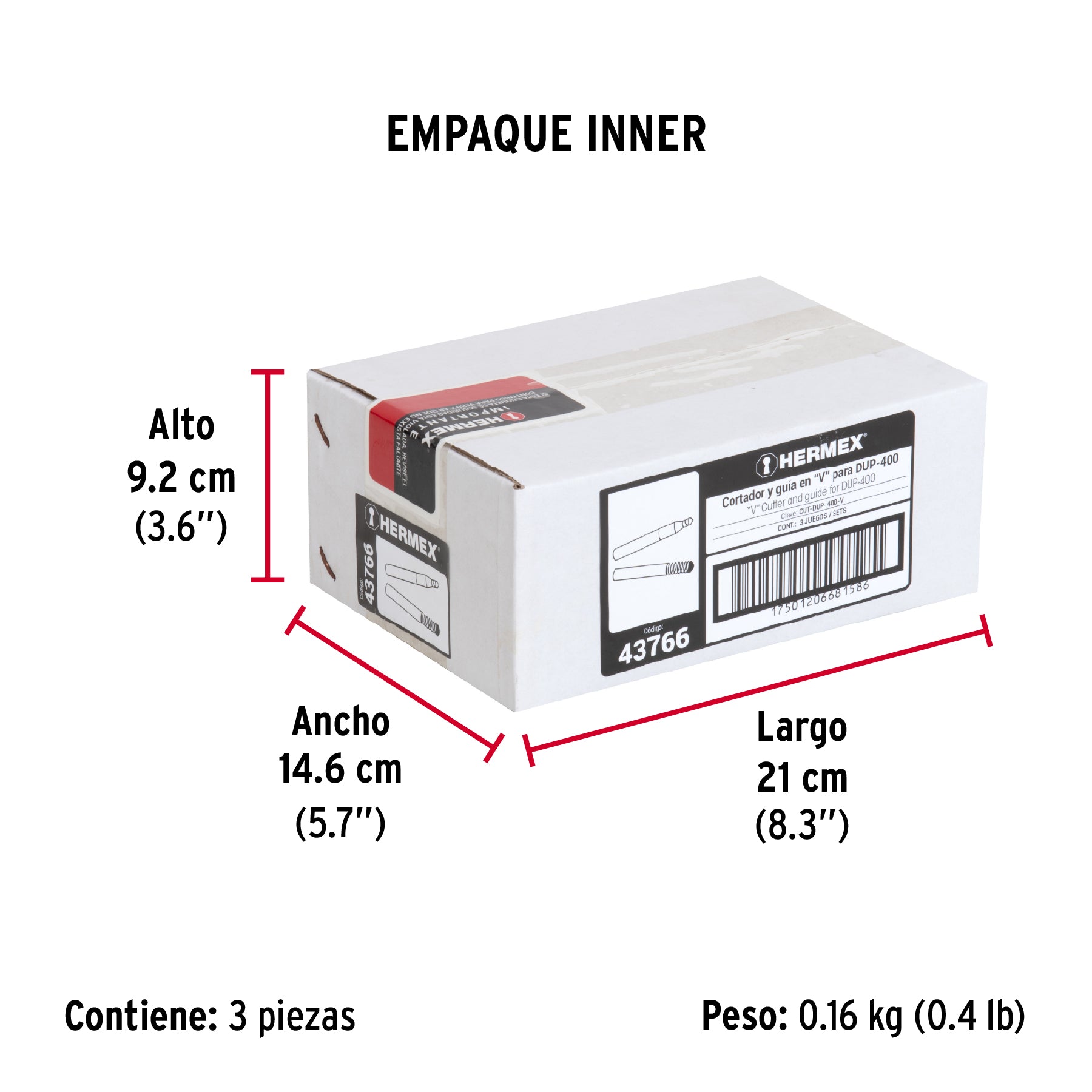 Cortador y guia para DUP-400 V
