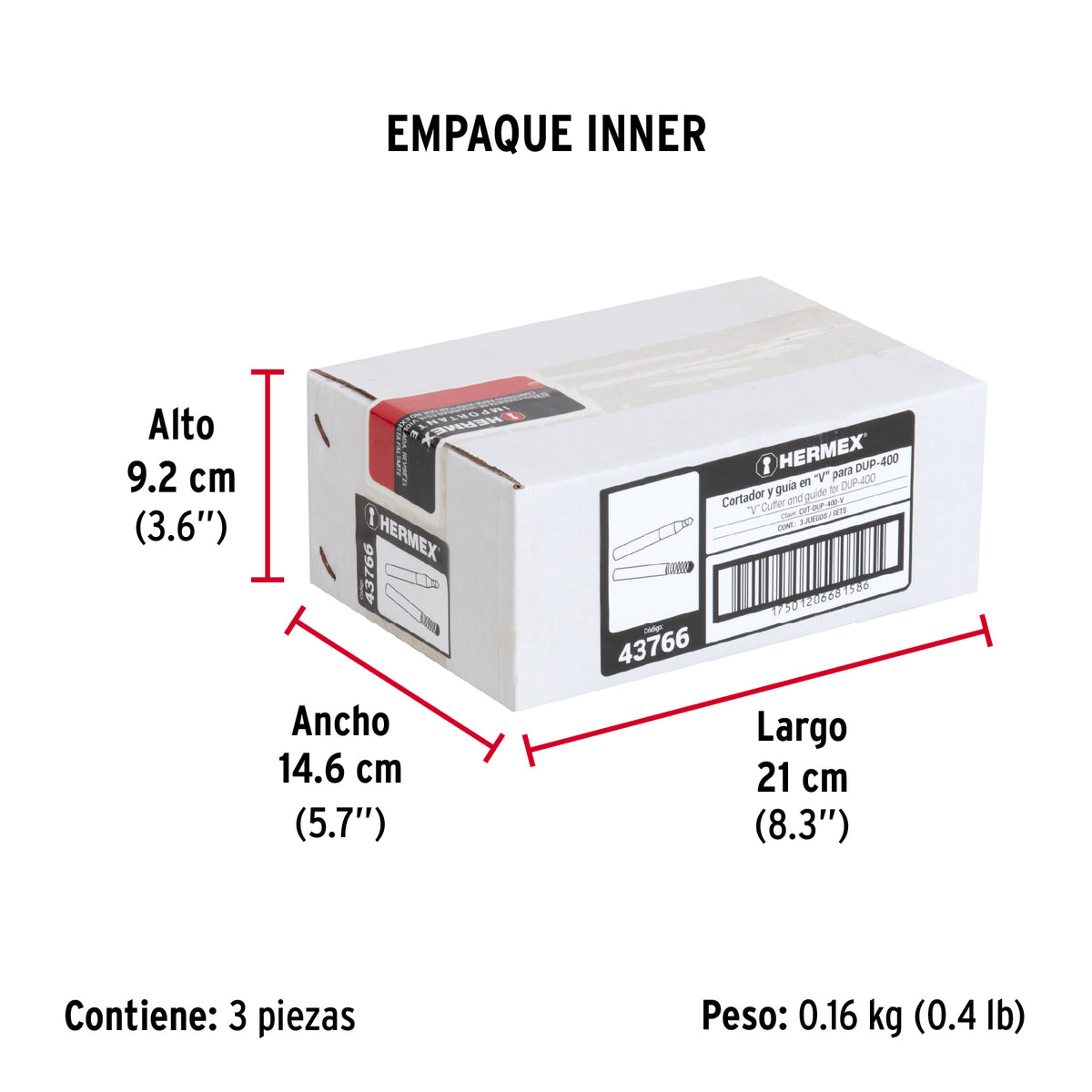 Cortador y guia para DUP-400 V