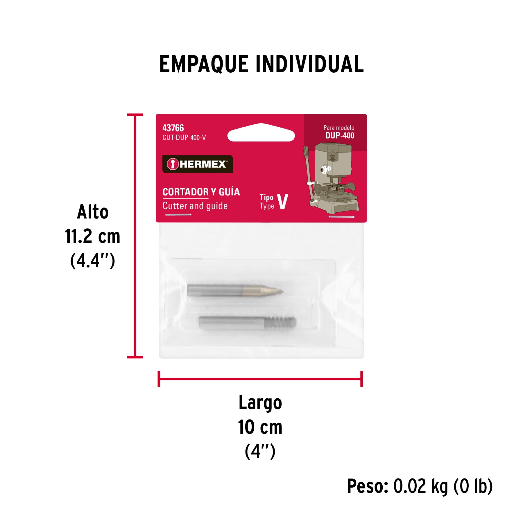 Cortador y guia para DUP-400 V
