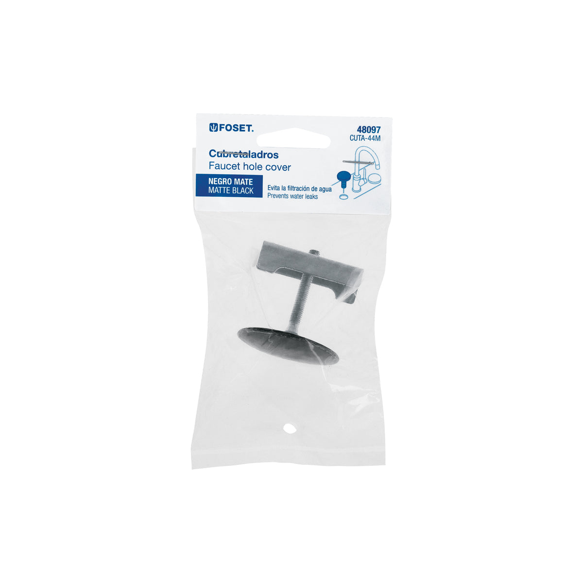 Cubretaladro negro de 1-3/4', diámetro 43 mm, Foset
