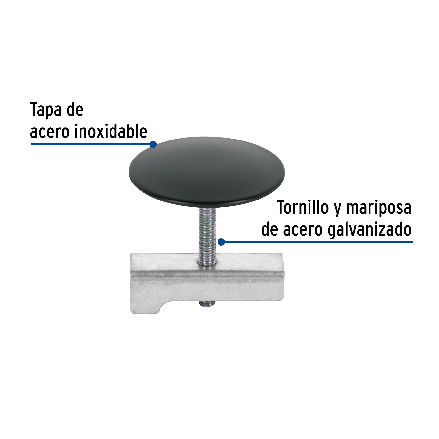 Cubretaladro negro de 1-3/4', diámetro 43 mm, Foset