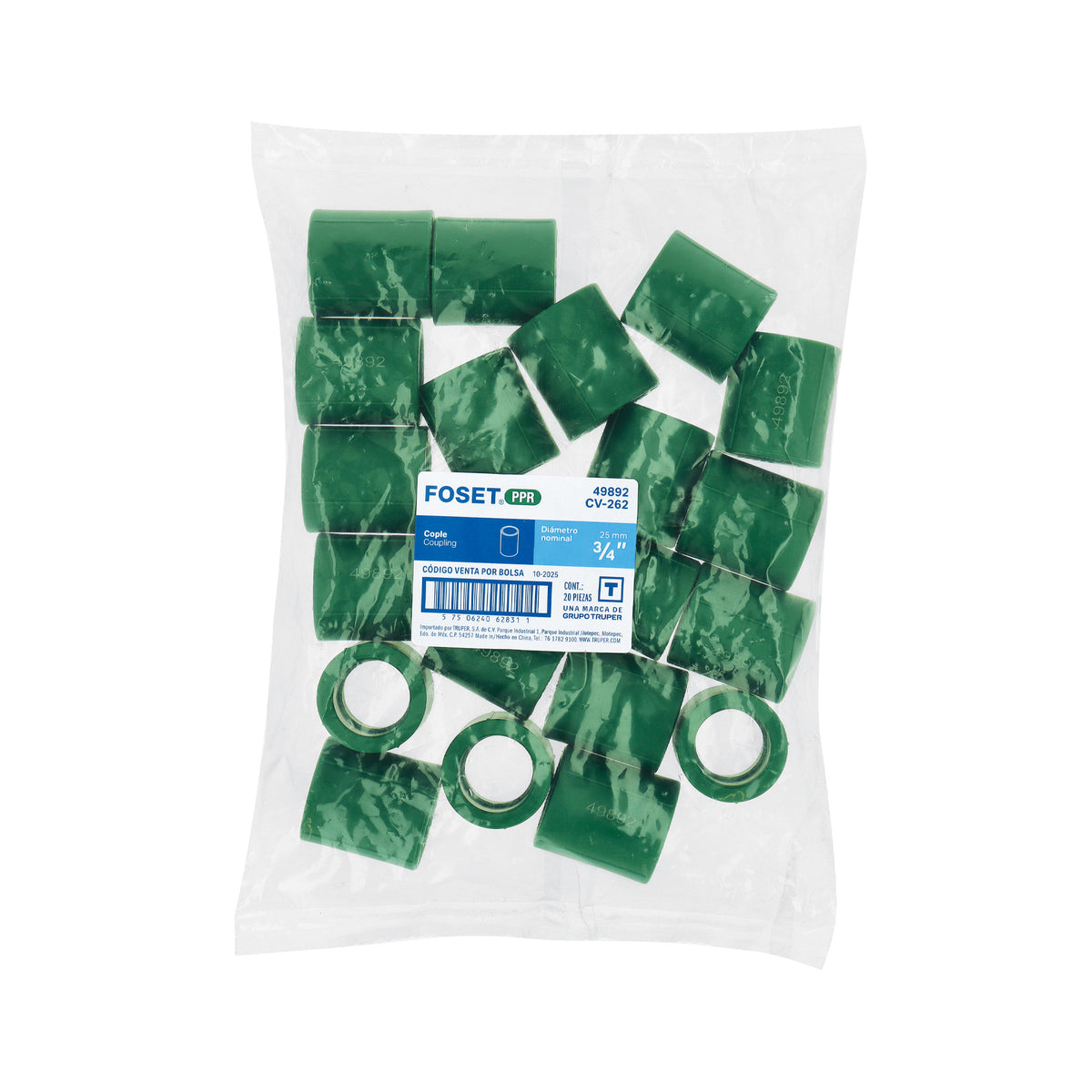 Cople de PPR, 3/4", 25mm