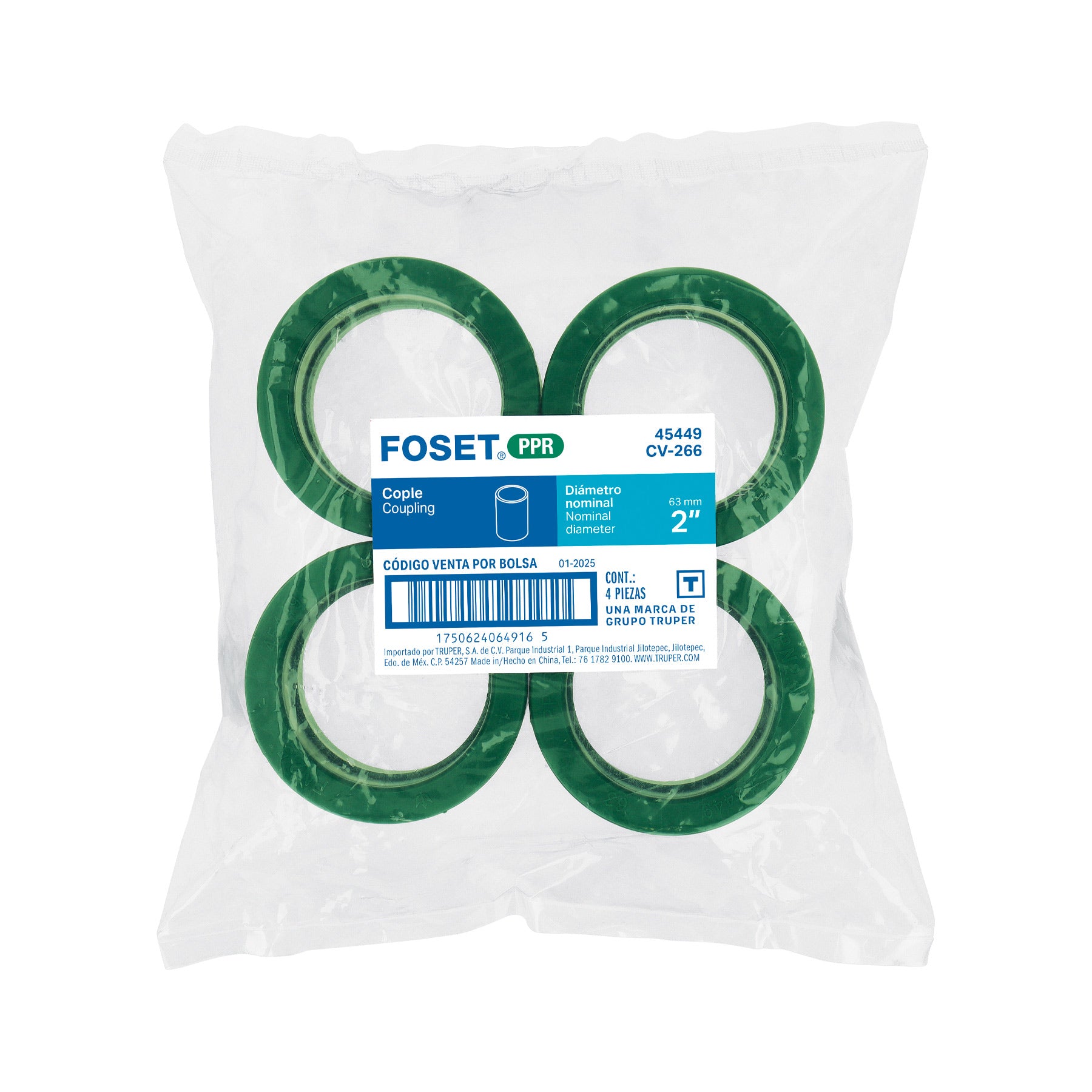 Cople de PPR, 2", 63mm